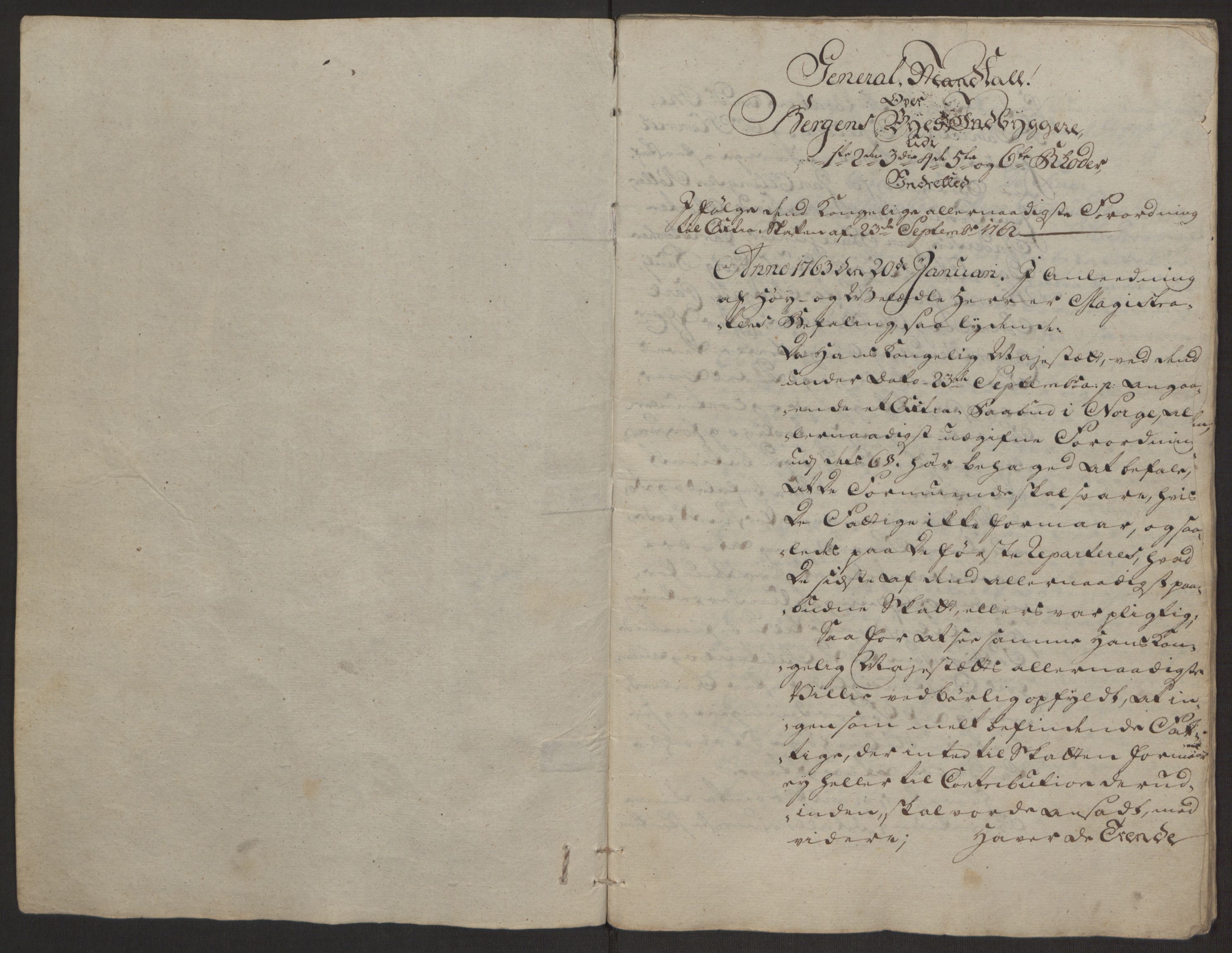 Rentekammeret inntil 1814, Reviderte regnskaper, Byregnskaper, RA/EA-4066/R/Rp/L0365/0001: [P20] Kontribusjonsregnskap / Ekstraskatt, 1762, p. 21