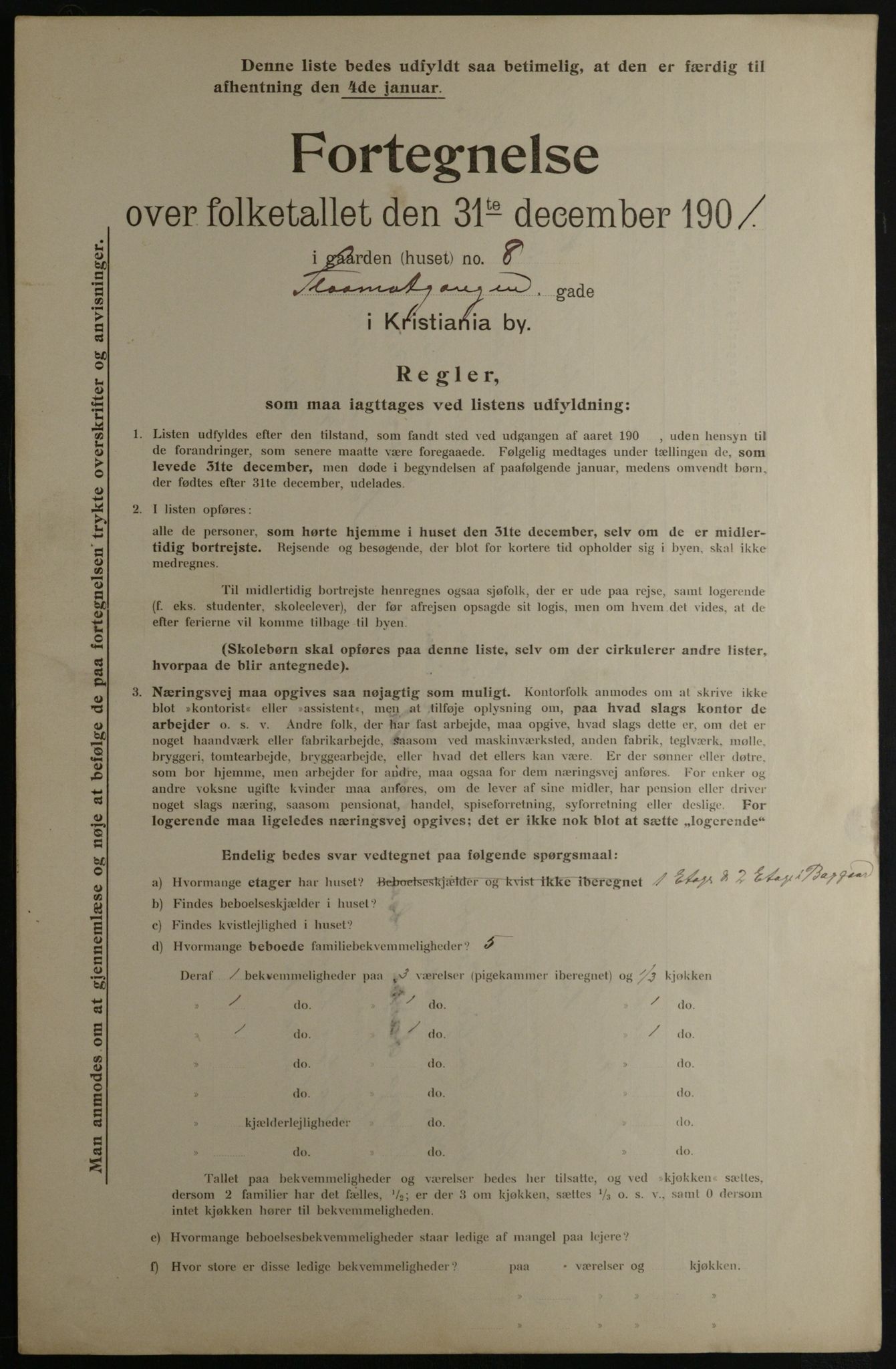 OBA, Municipal Census 1901 for Kristiania, 1901, p. 14928