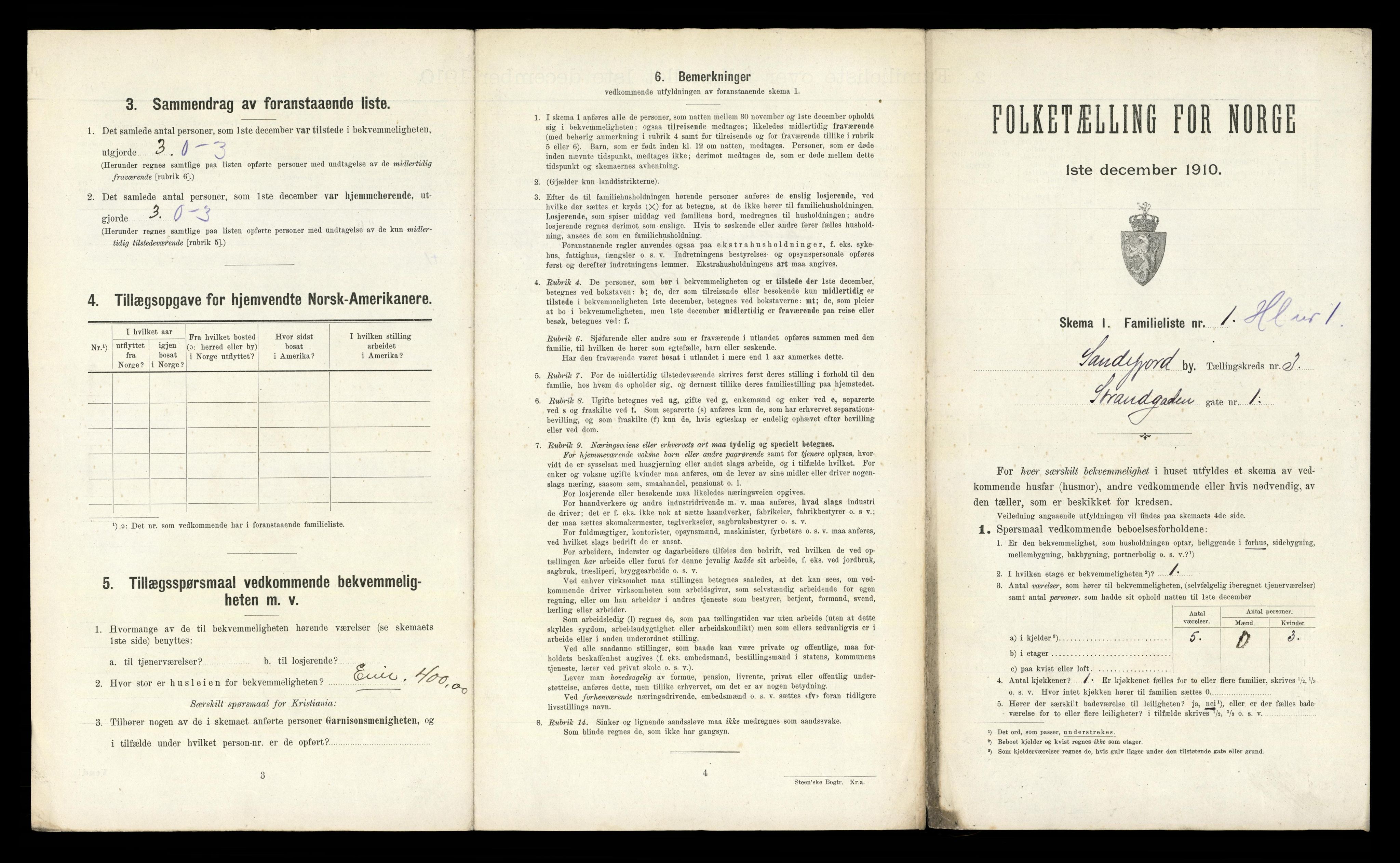 RA, 1910 census for Sandefjord, 1910, p. 752