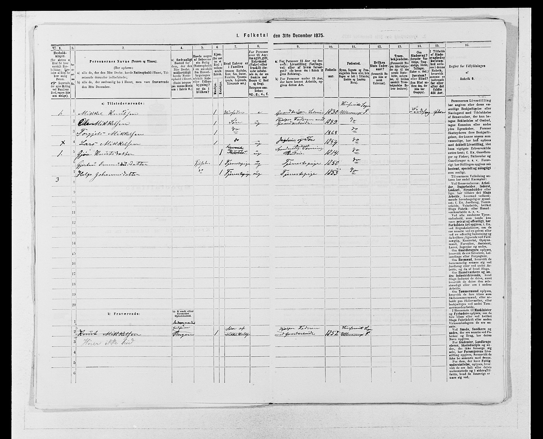 SAB, 1875 census for 1230P Ullensvang, 1875, p. 1228