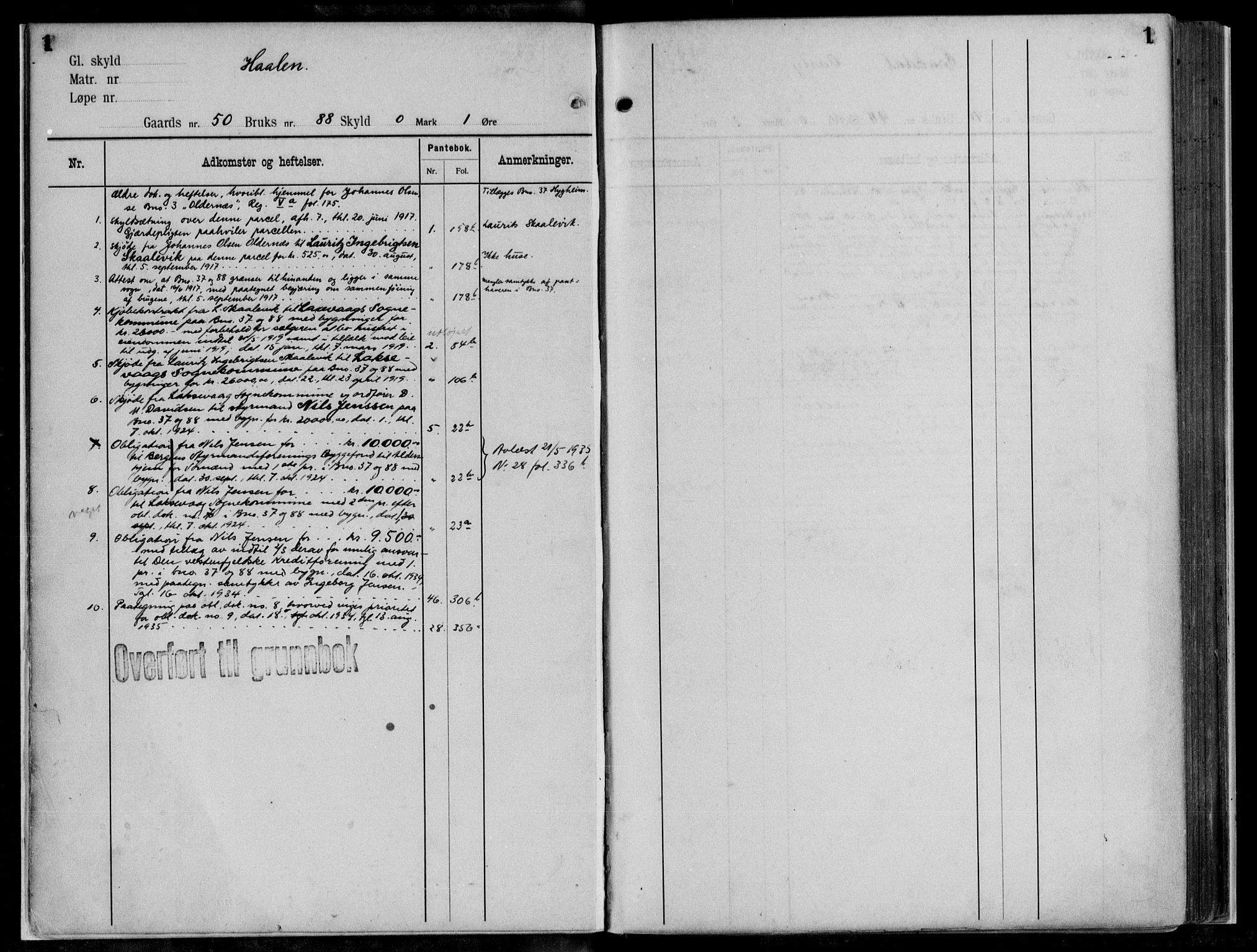 Midhordland sorenskriveri, AV/SAB-A-3001/1/G/Ga/Gab/L0111: Mortgage register no. II.A.b.111, p. 1