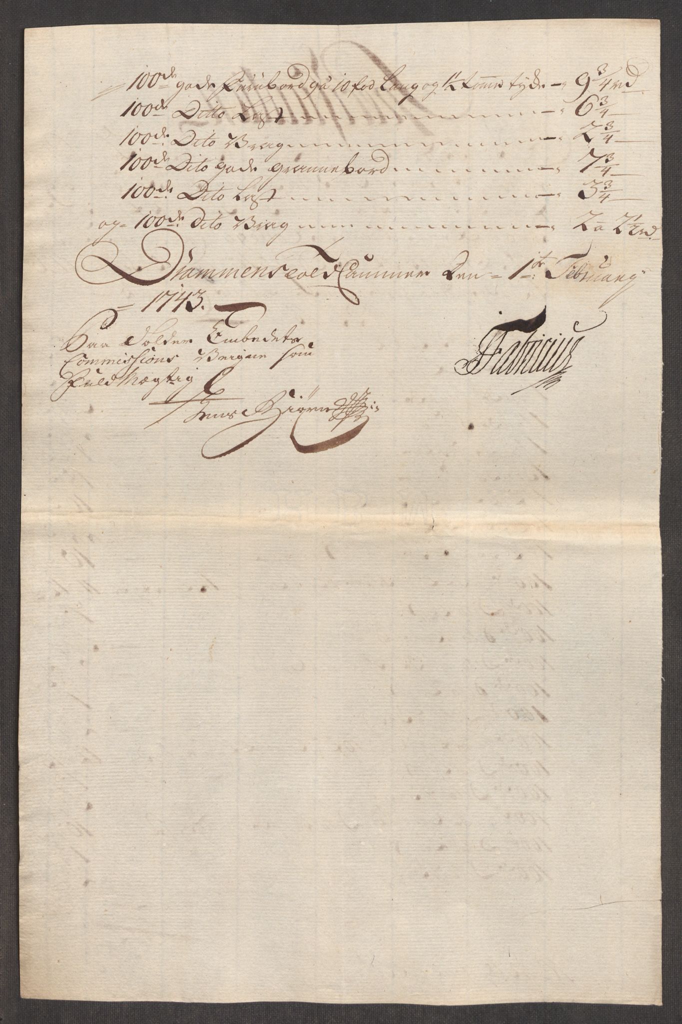 Rentekammeret inntil 1814, Realistisk ordnet avdeling, RA/EA-4070/Oe/L0002: [Ø1]: Priskuranter, 1740-1744, p. 661