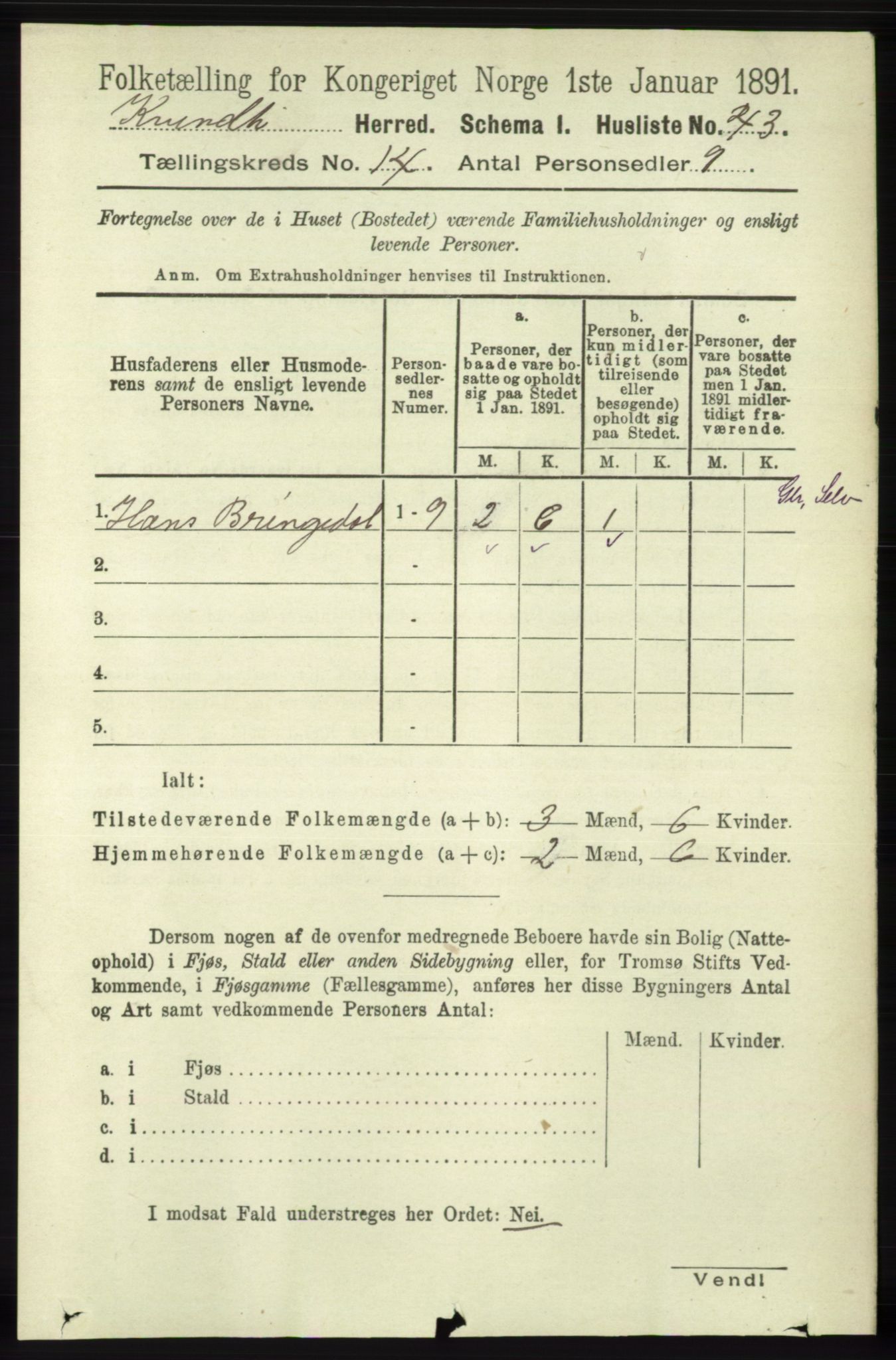 RA, 1891 census for 1224 Kvinnherad, 1891, p. 4662