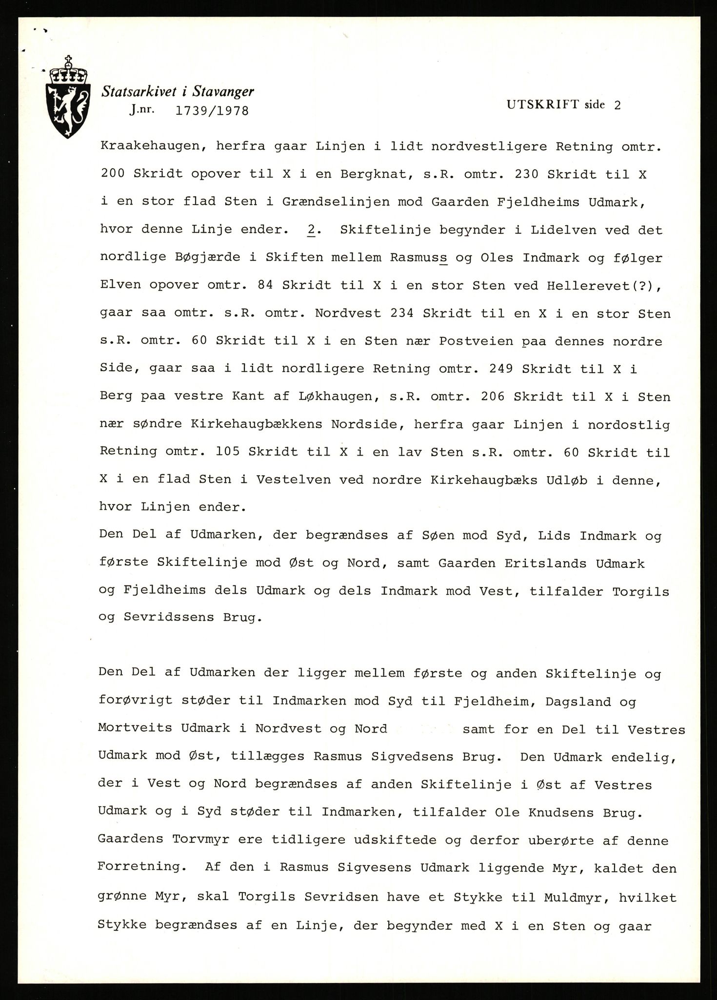 Statsarkivet i Stavanger, AV/SAST-A-101971/03/Y/Yj/L0053: Avskrifter sortert etter gårdsnavn: Leigvam - Liland, 1750-1930, p. 258