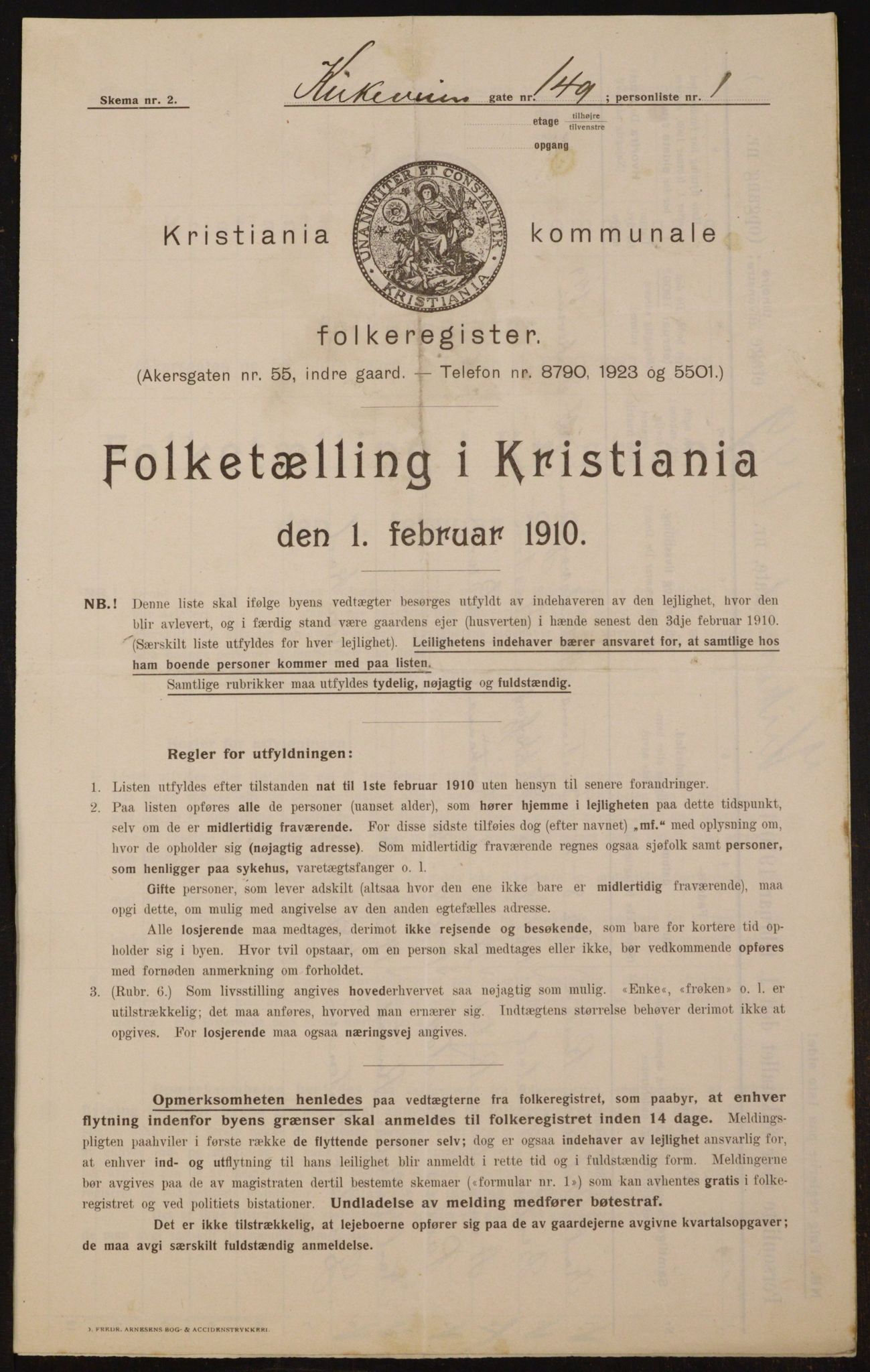 OBA, Municipal Census 1910 for Kristiania, 1910, p. 49800