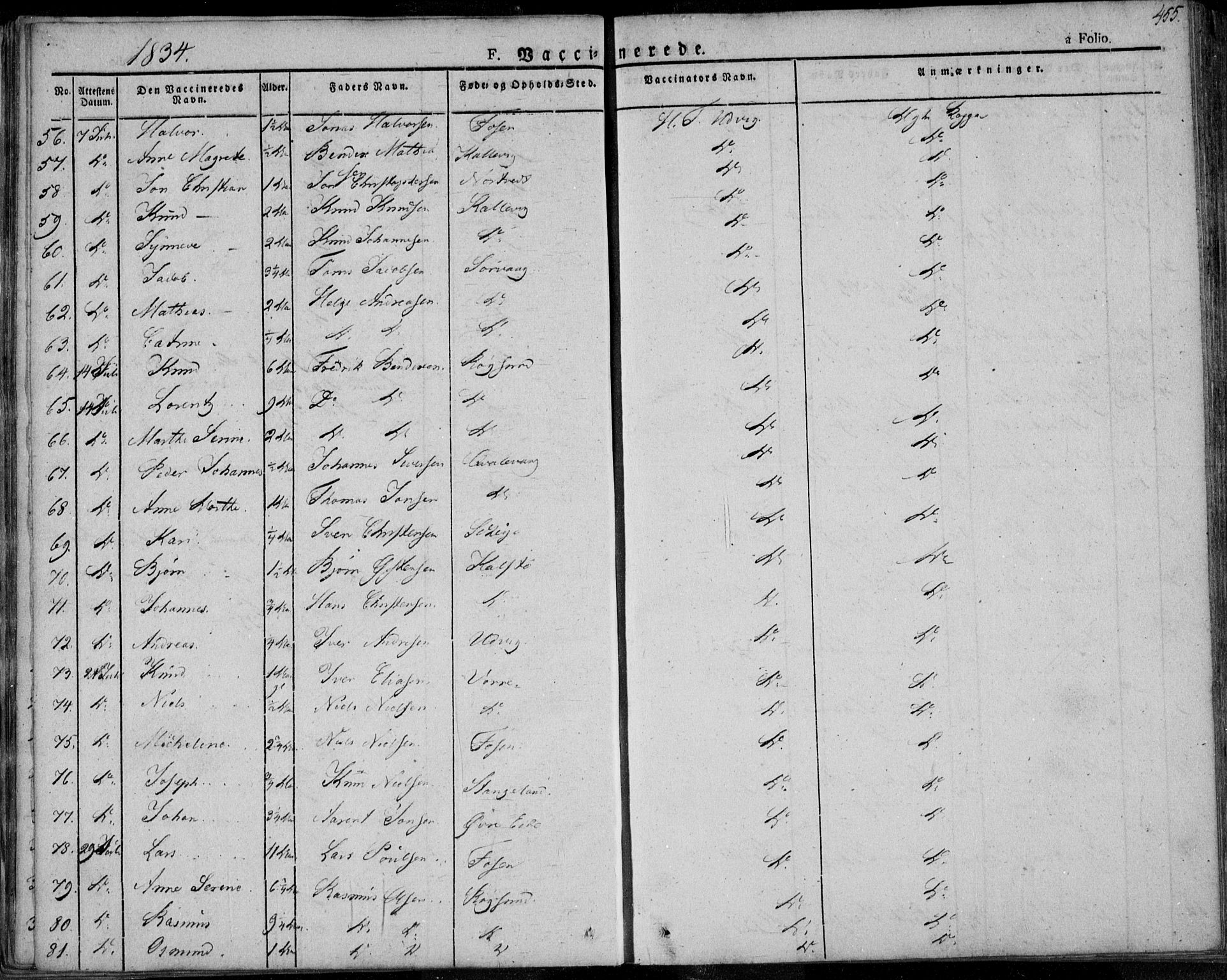 Avaldsnes sokneprestkontor, AV/SAST-A -101851/H/Ha/Haa/L0005: Parish register (official) no. A 5.2, 1825-1841, p. 455