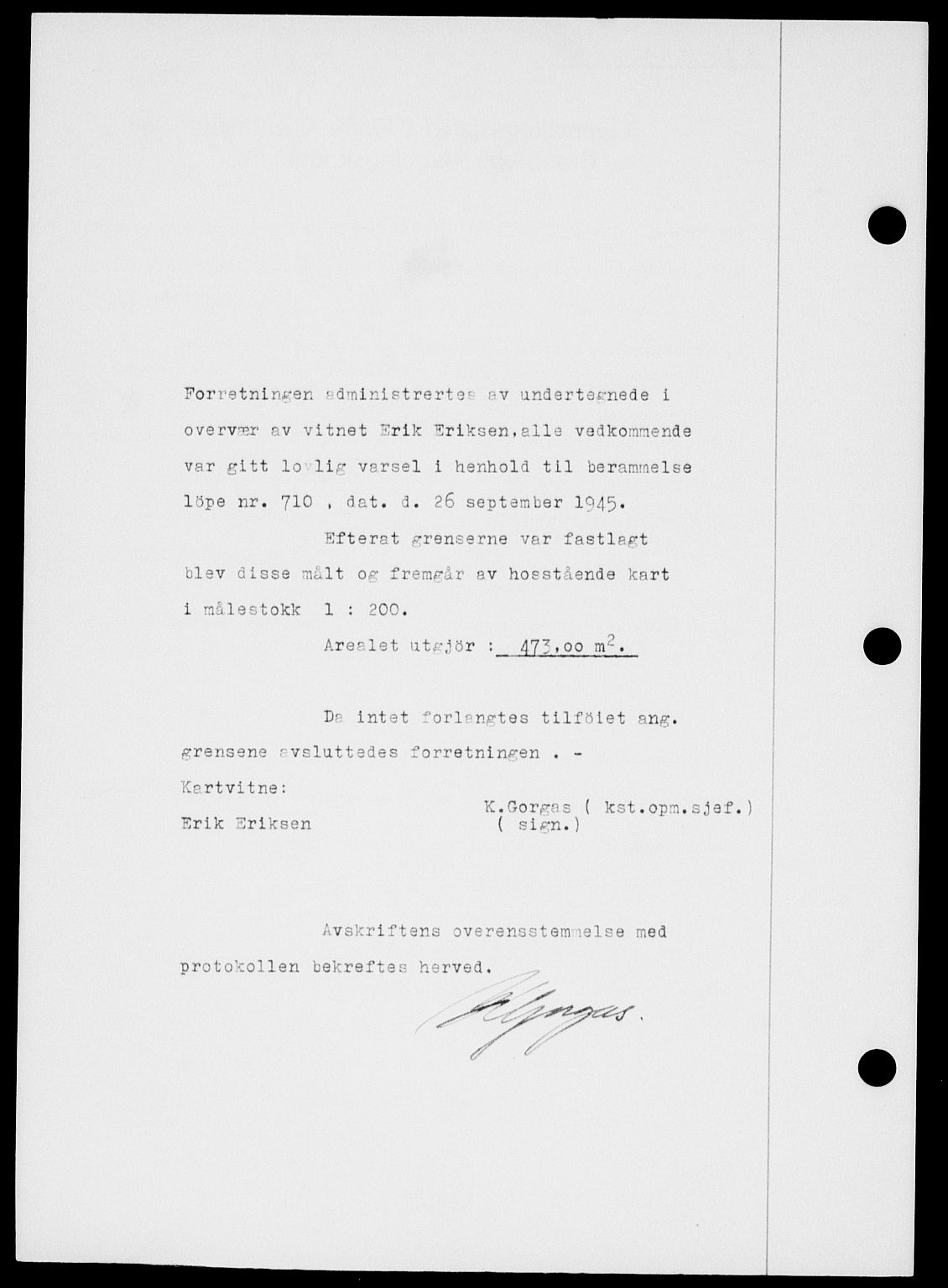 Onsøy sorenskriveri, SAO/A-10474/G/Ga/Gab/L0015: Mortgage book no. II A-15, 1945-1946, Diary no: : 1406/1945