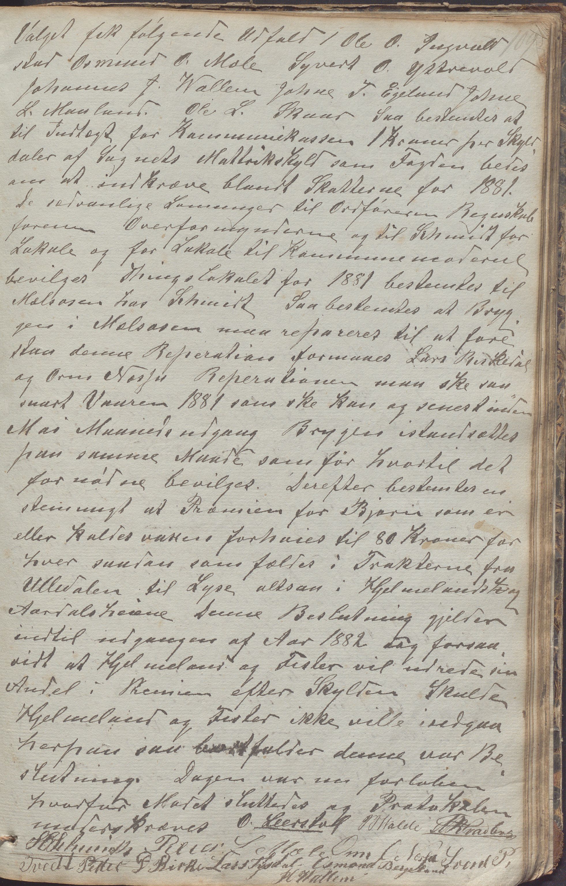Årdal kommune - Formannskapet, IKAR/K-101953/A/L0001: Møtebok, 1849-1887, p. 218