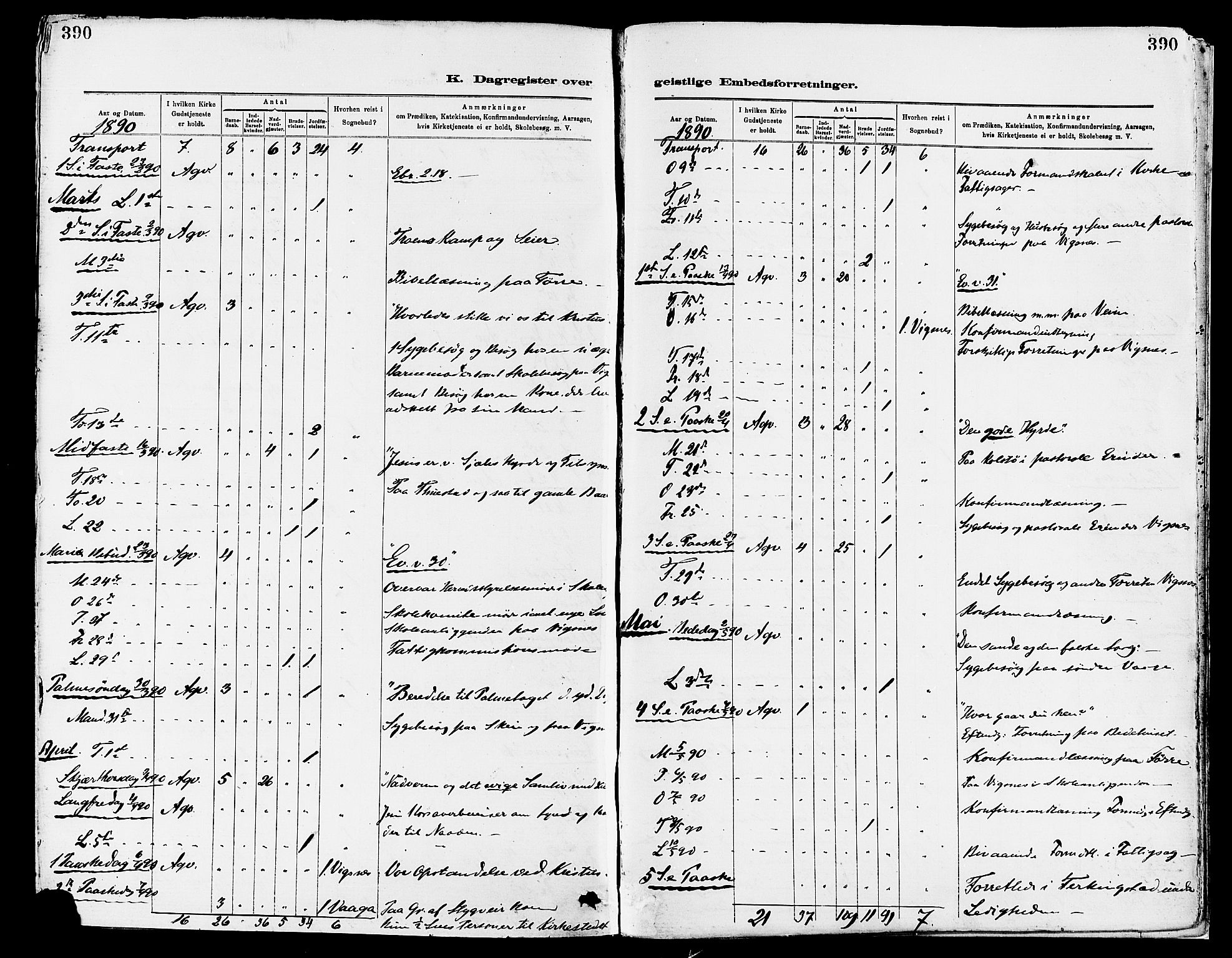 Avaldsnes sokneprestkontor, AV/SAST-A -101851/H/Ha/Haa/L0015: Parish register (official) no. A 15, 1880-1906, p. 390