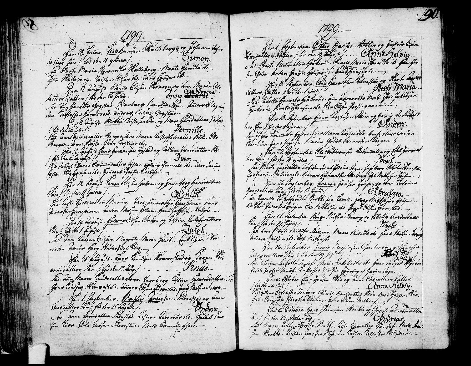 Sandar kirkebøker, SAKO/A-243/F/Fa/L0003: Parish register (official) no. 3, 1789-1814, p. 90