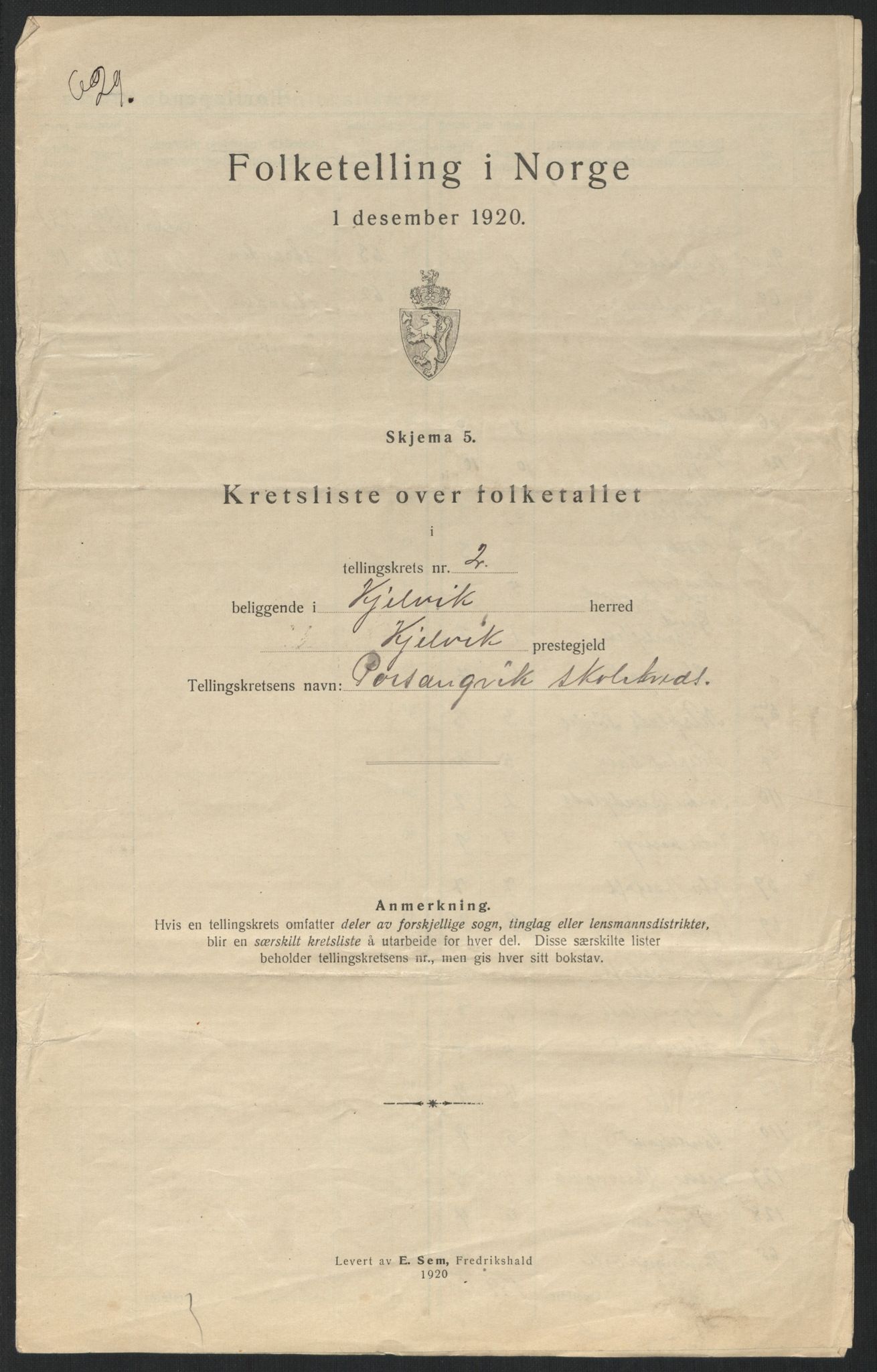 SATØ, 1920 census for Kjelvik, 1920, p. 10