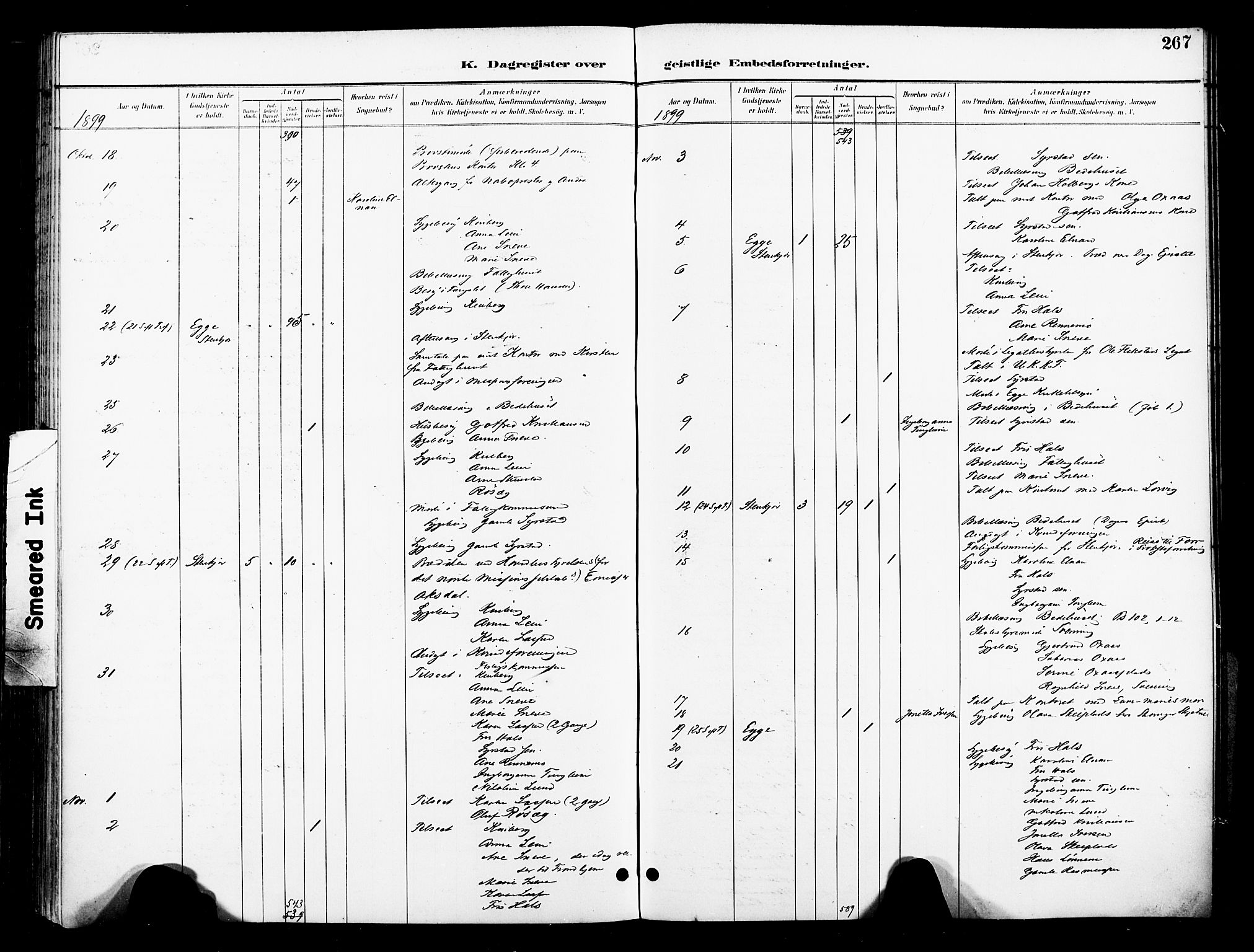 Ministerialprotokoller, klokkerbøker og fødselsregistre - Nord-Trøndelag, SAT/A-1458/739/L0372: Parish register (official) no. 739A04, 1895-1903, p. 267