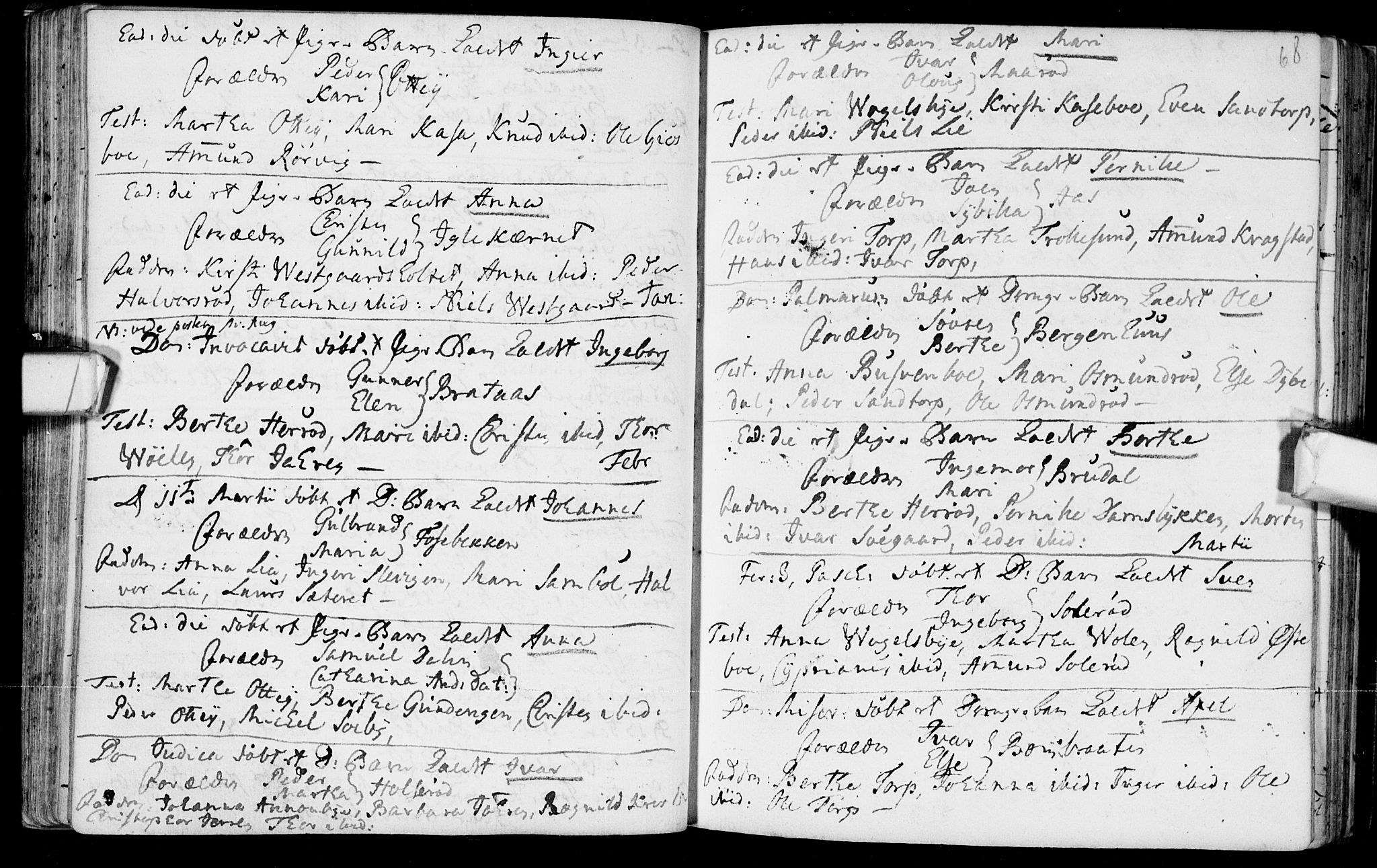 Aremark prestekontor Kirkebøker, AV/SAO-A-10899/F/Fb/L0002: Parish register (official) no.  II 2, 1745-1795, p. 68