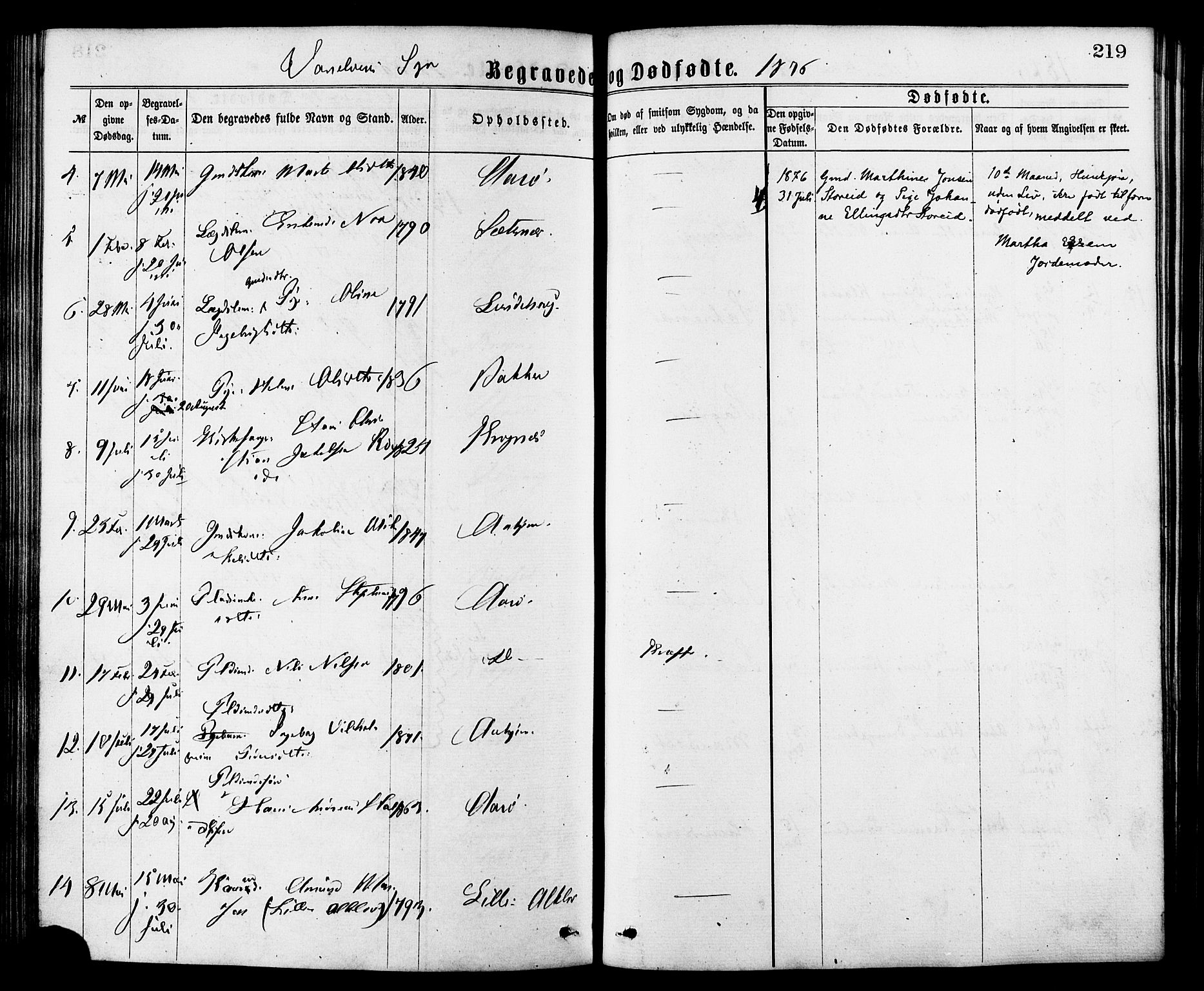 Ministerialprotokoller, klokkerbøker og fødselsregistre - Møre og Romsdal, AV/SAT-A-1454/501/L0007: Parish register (official) no. 501A07, 1868-1884, p. 219