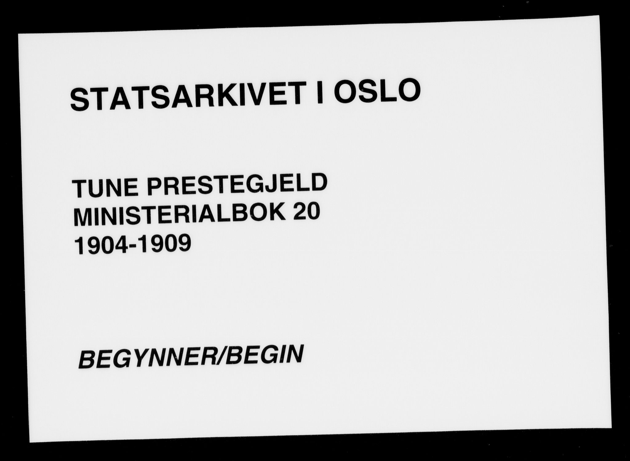 Tune prestekontor Kirkebøker, SAO/A-2007/F/Fa/L0020: Parish register (official) no. 20, 1904-1909