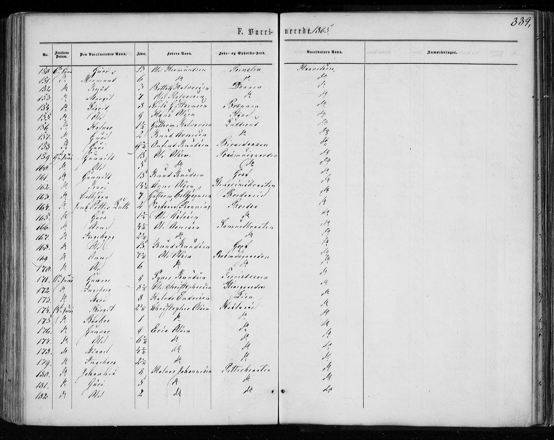 Gol kirkebøker, AV/SAKO-A-226/F/Fa/L0003: Parish register (official) no. I 3, 1863-1875, p. 339