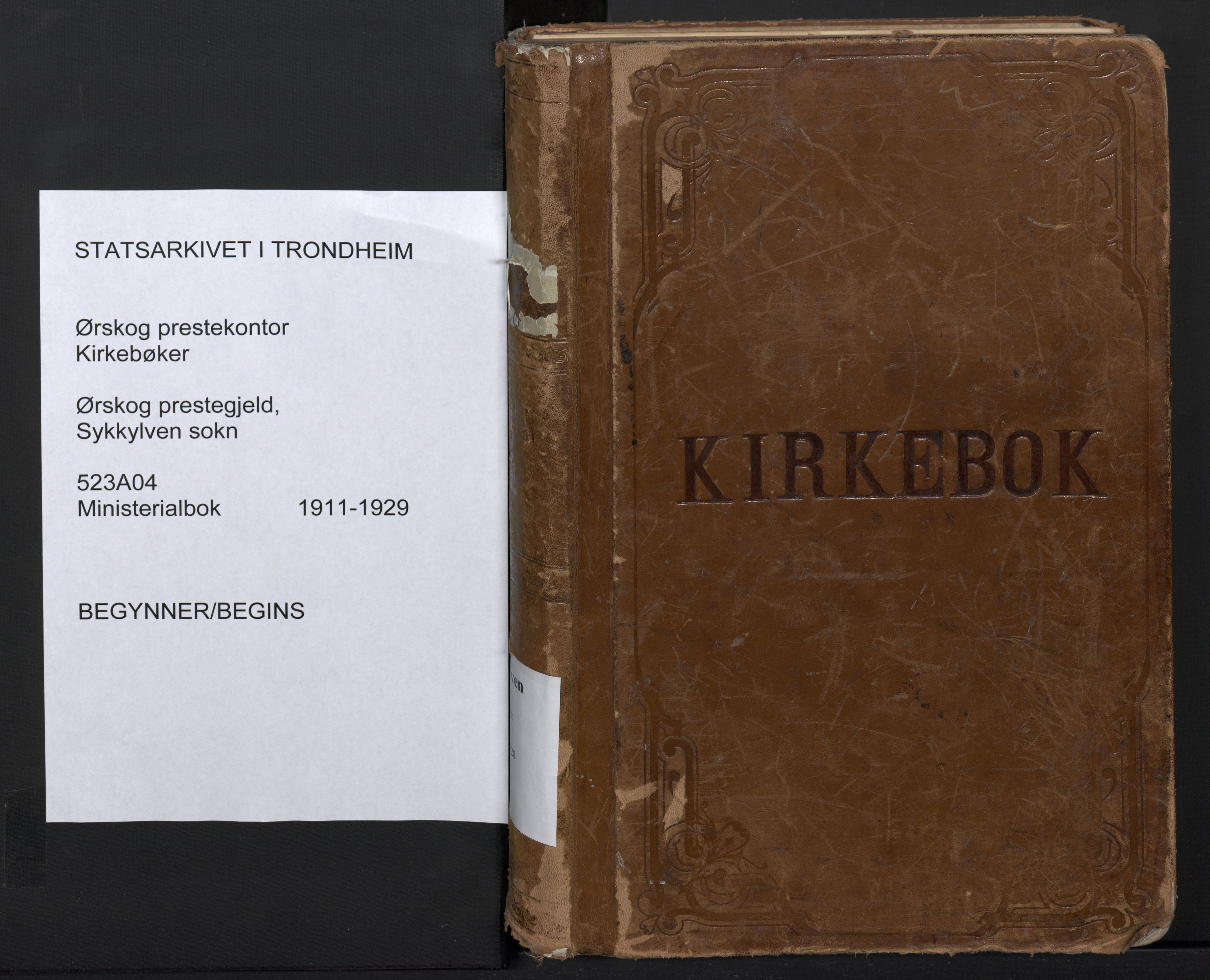 Ministerialprotokoller, klokkerbøker og fødselsregistre - Møre og Romsdal, SAT/A-1454/523/L0337: Parish register (official) no. 523A04, 1911-1929