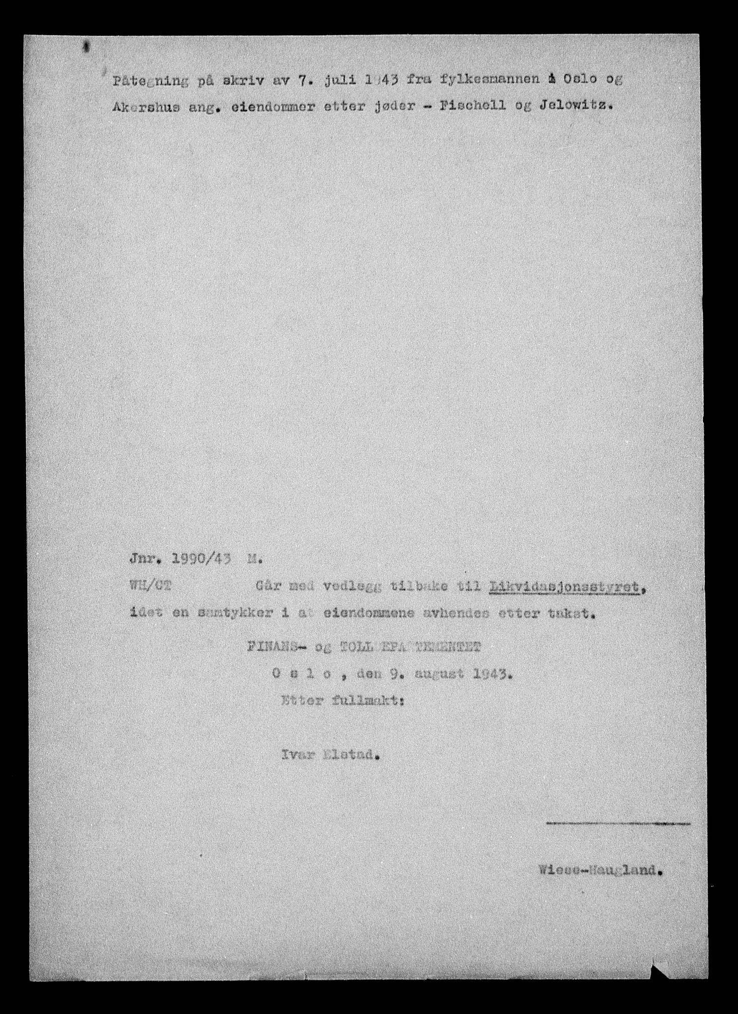 Justisdepartementet, Tilbakeføringskontoret for inndratte formuer, AV/RA-S-1564/H/Hc/Hcc/L0948: --, 1945-1947, p. 245