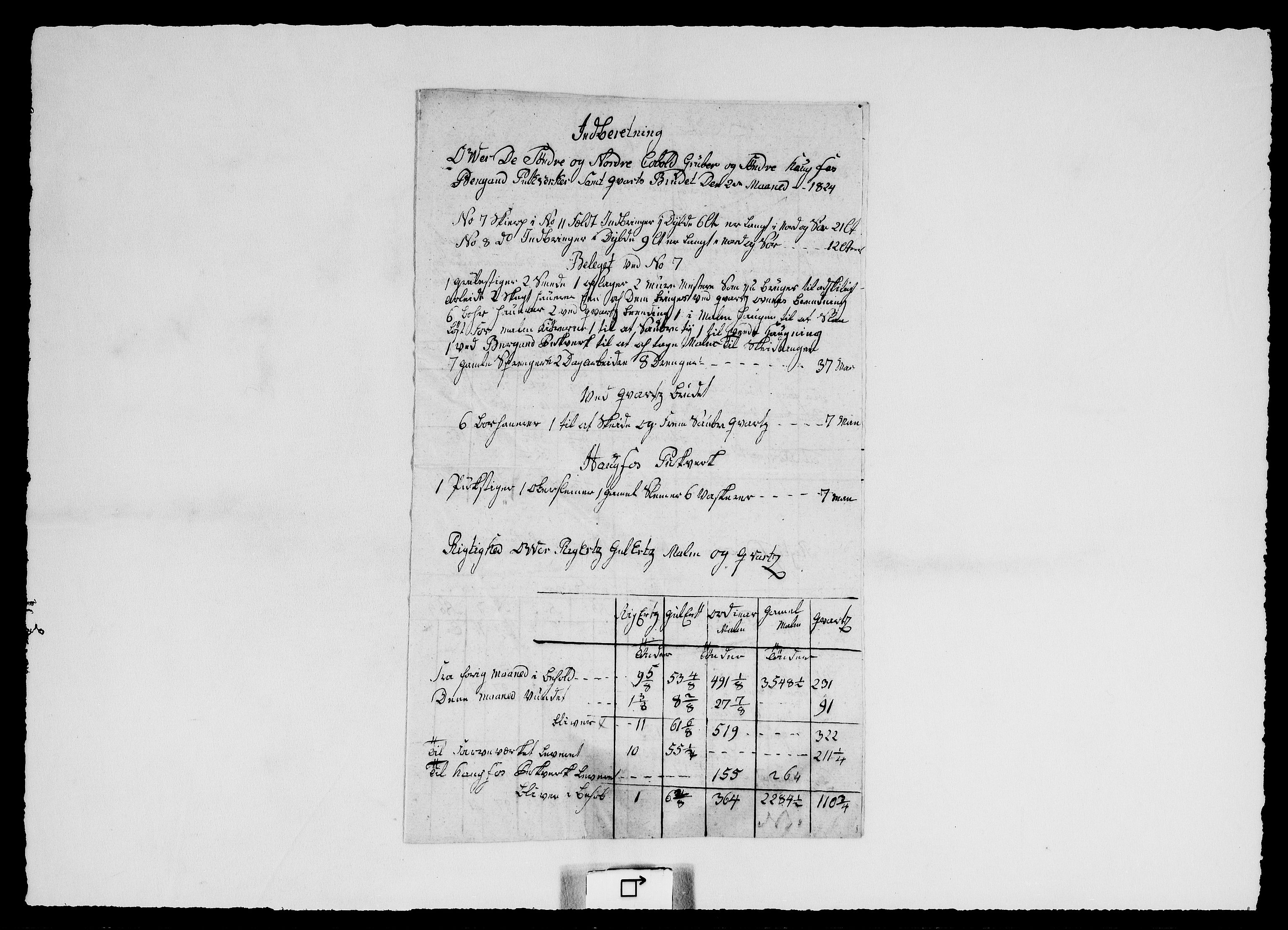 Modums Blaafarveværk, AV/RA-PA-0157/G/Ge/L0316/0002: -- / Rapporter over produksjonen ved gruver og pukkverker(Indberetninger fra gruver og pukkverker), 1823-1837, p. 10