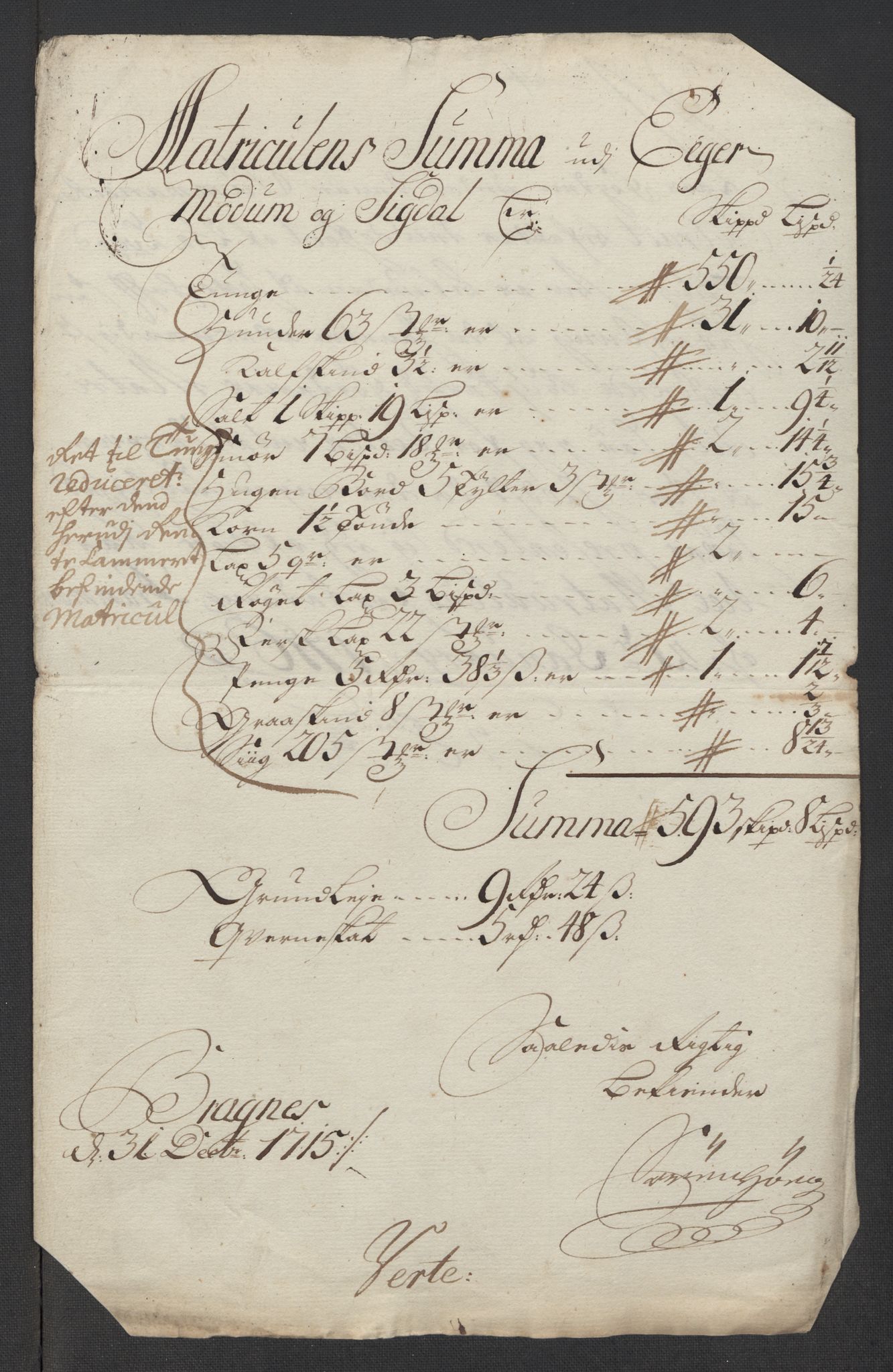 Rentekammeret inntil 1814, Reviderte regnskaper, Fogderegnskap, AV/RA-EA-4092/R31/L1710: Fogderegnskap Hurum, Røyken, Eiker, Lier og Buskerud, 1715-1716, p. 17