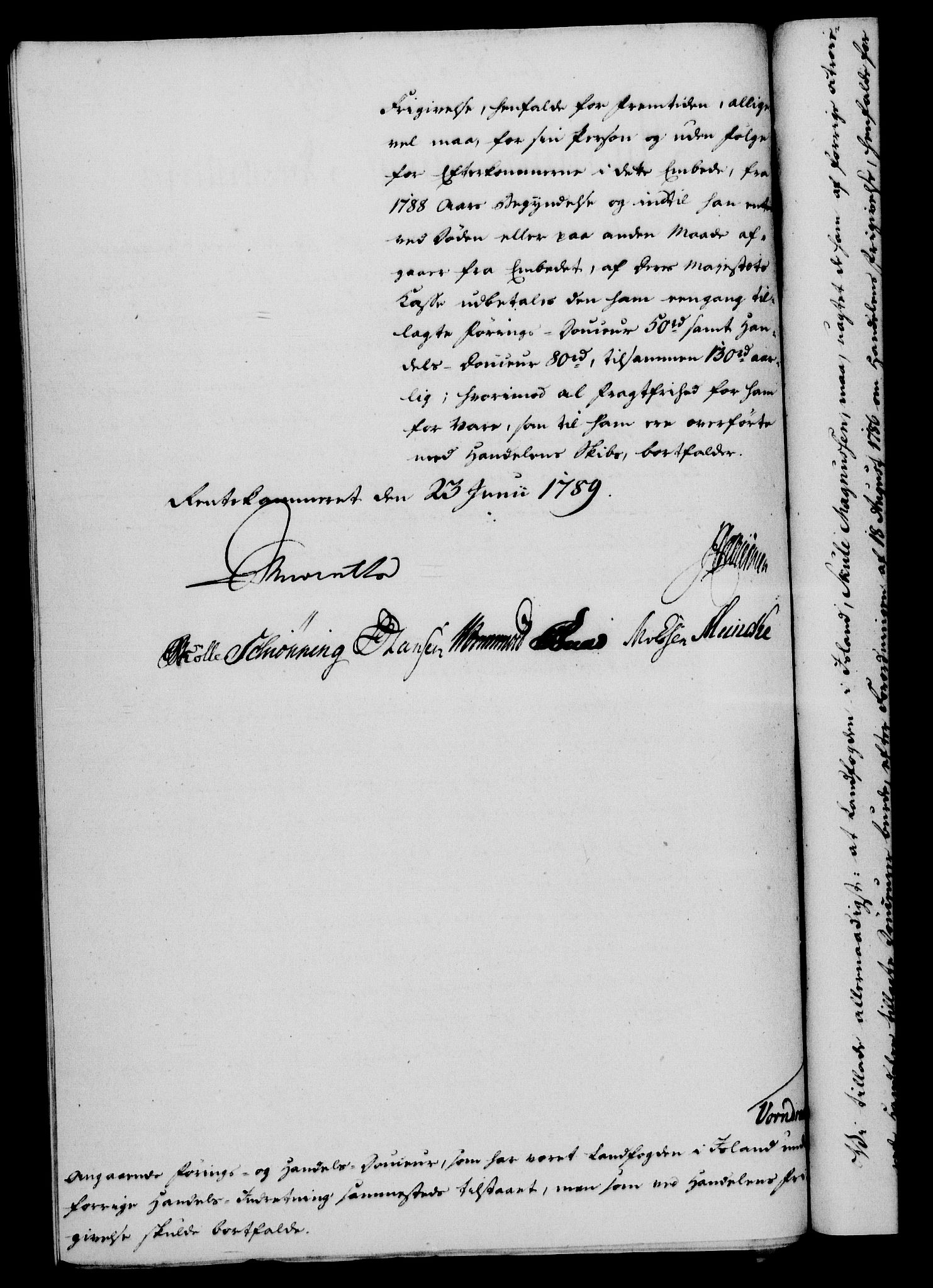 Rentekammeret, Kammerkanselliet, RA/EA-3111/G/Gf/Gfa/L0071: Norsk relasjons- og resolusjonsprotokoll (merket RK 52.71), 1789, p. 376