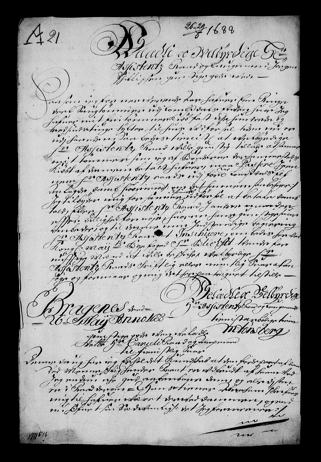 Stattholderembetet 1572-1771, AV/RA-EA-2870/Af/L0002: Avskrifter av vedlegg til originale supplikker, nummerert i samsvar med supplikkbøkene, 1687-1689, p. 157