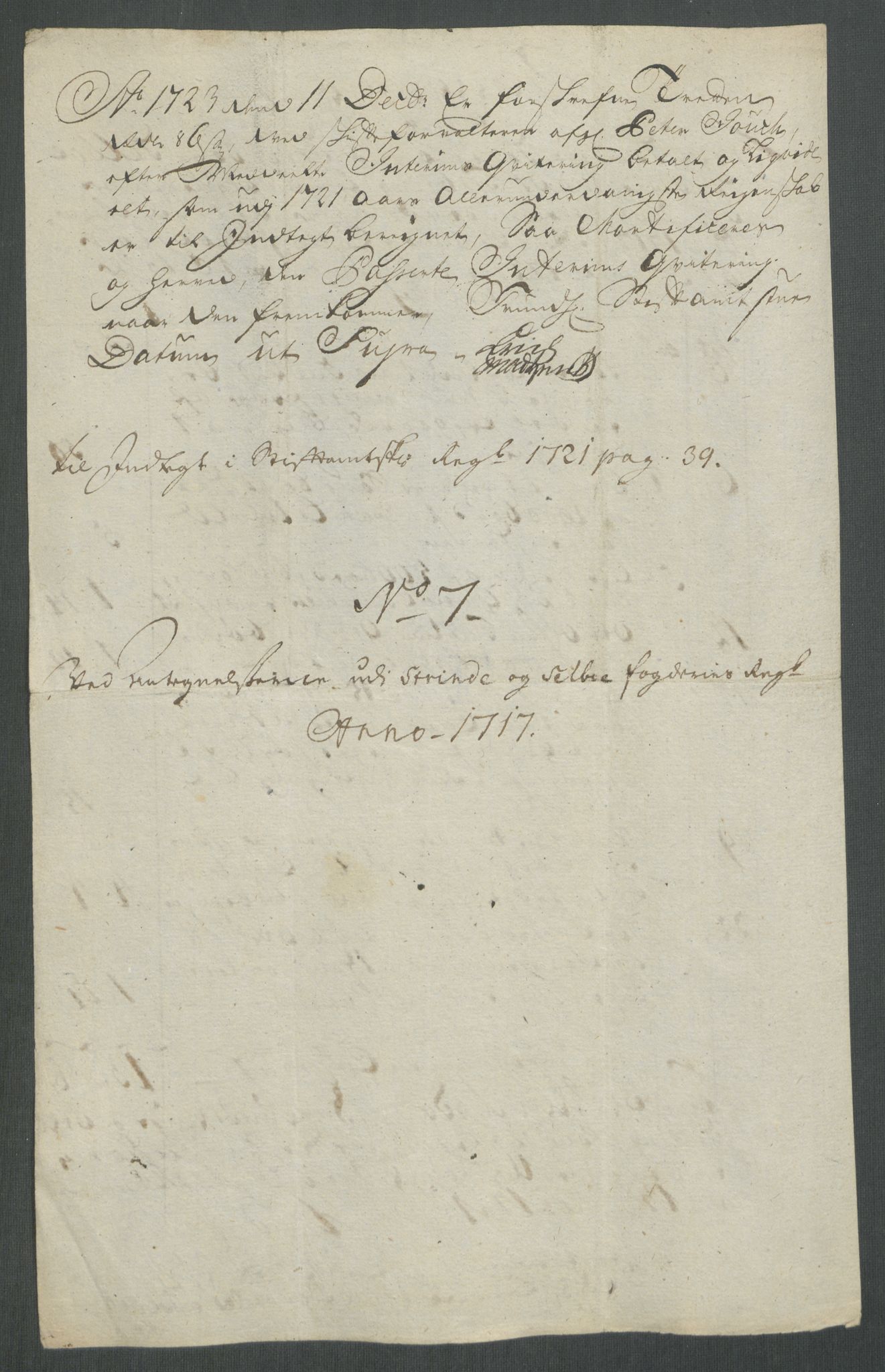 Rentekammeret inntil 1814, Reviderte regnskaper, Fogderegnskap, AV/RA-EA-4092/R61/L4116: Fogderegnskap Strinda og Selbu, 1717-1718, p. 281