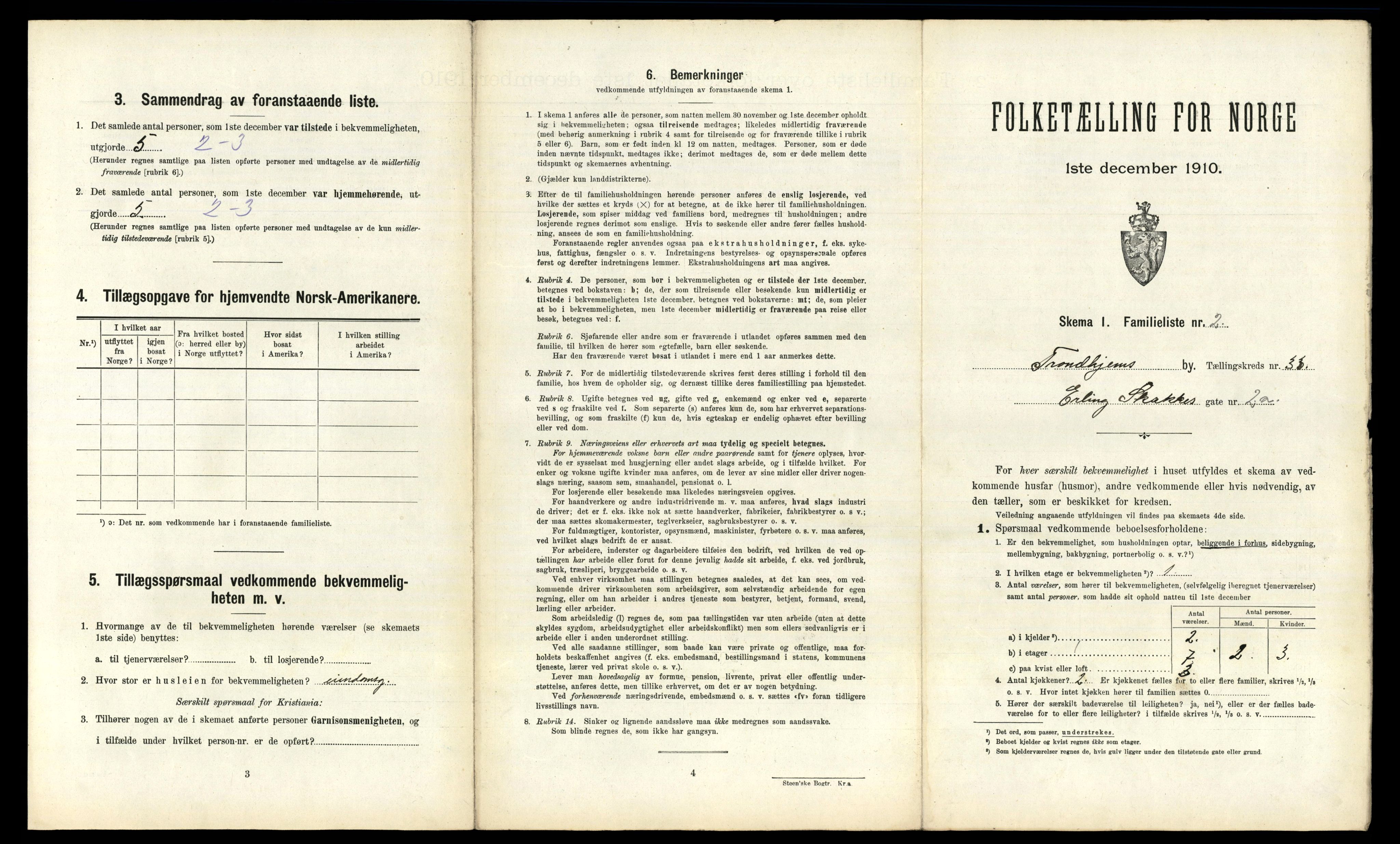 RA, 1910 census for Trondheim, 1910, p. 9025