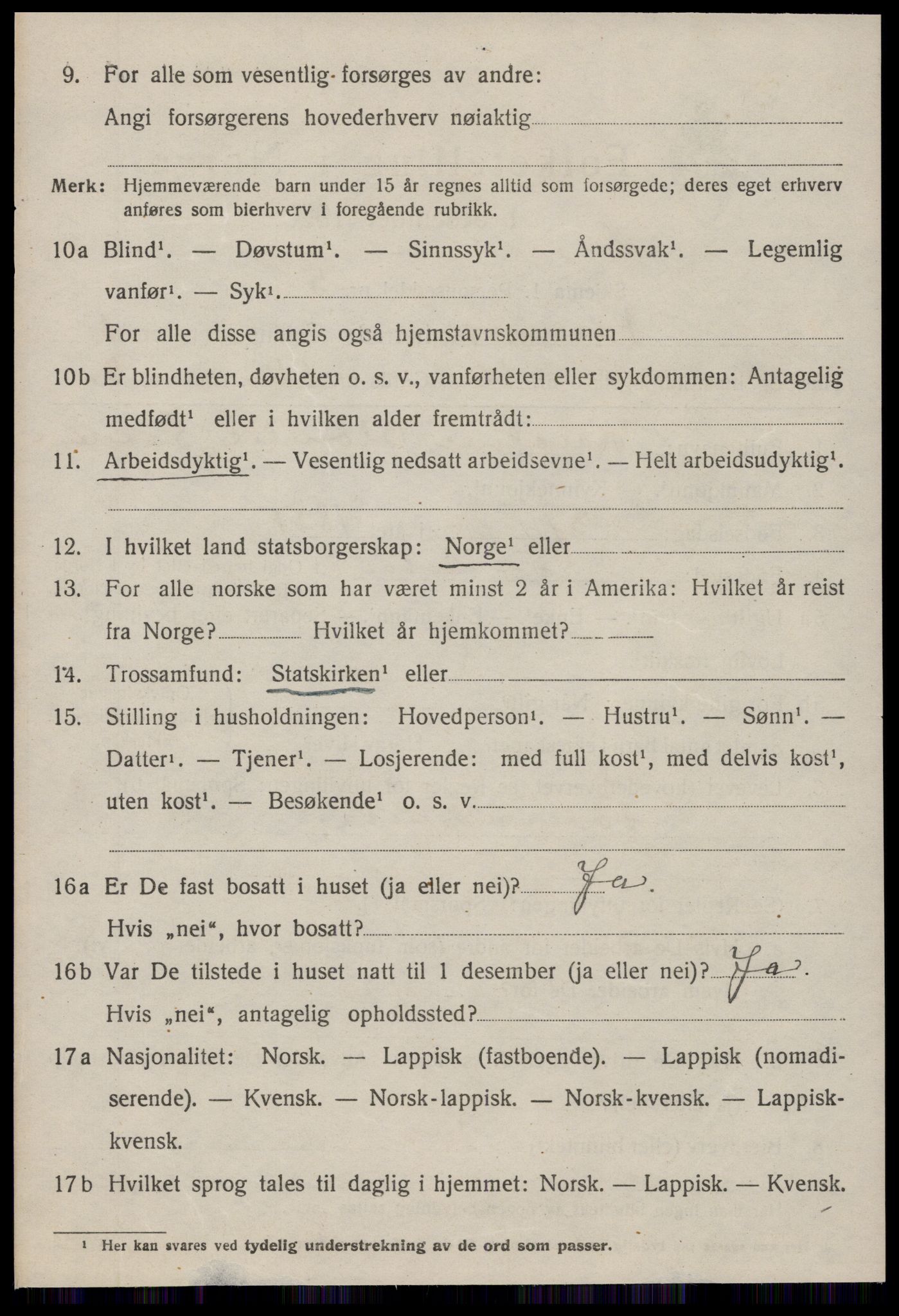 SAT, 1920 census for Kvenvær, 1920, p. 743