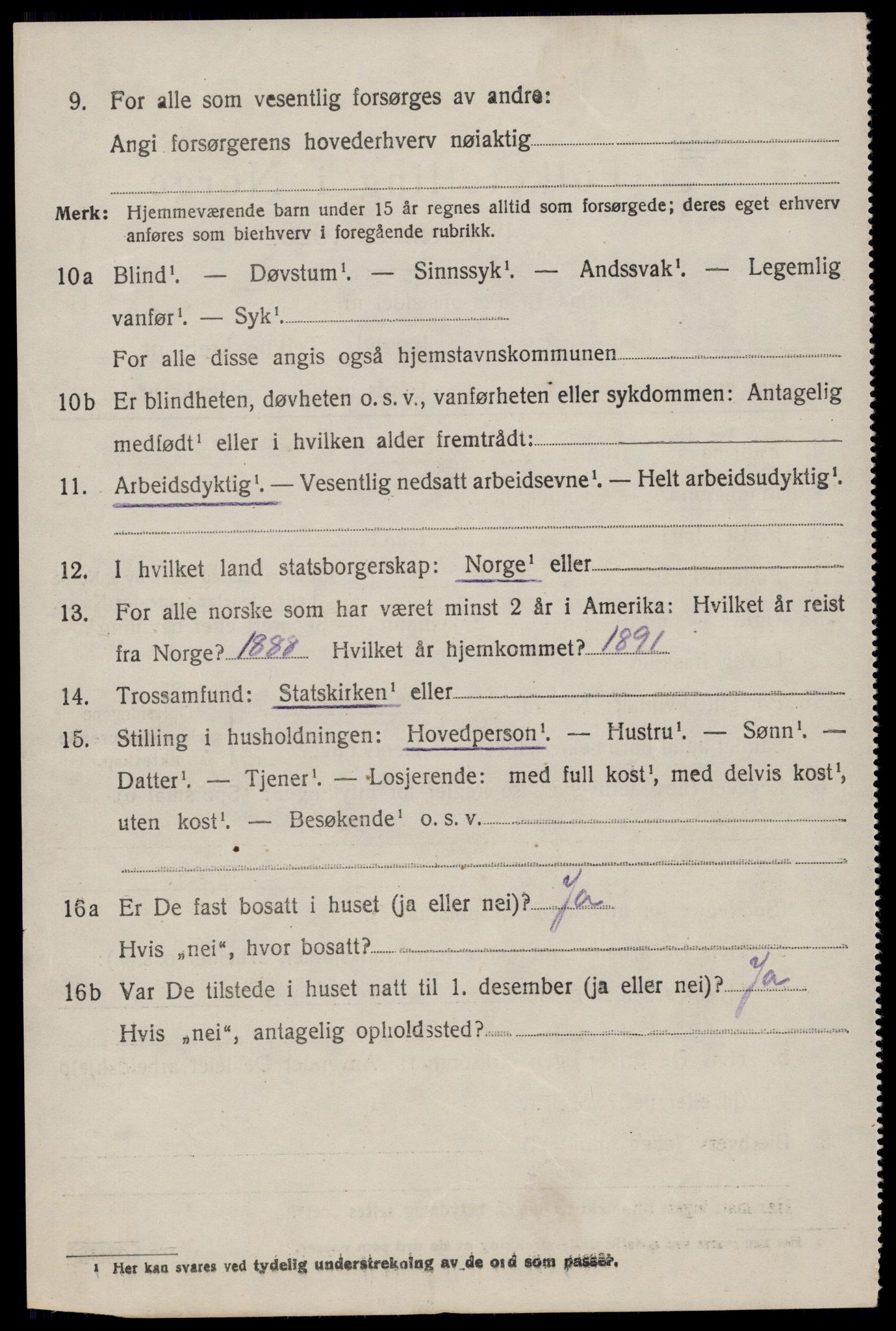 SAST, 1920 census for Vikedal, 1920, p. 4550