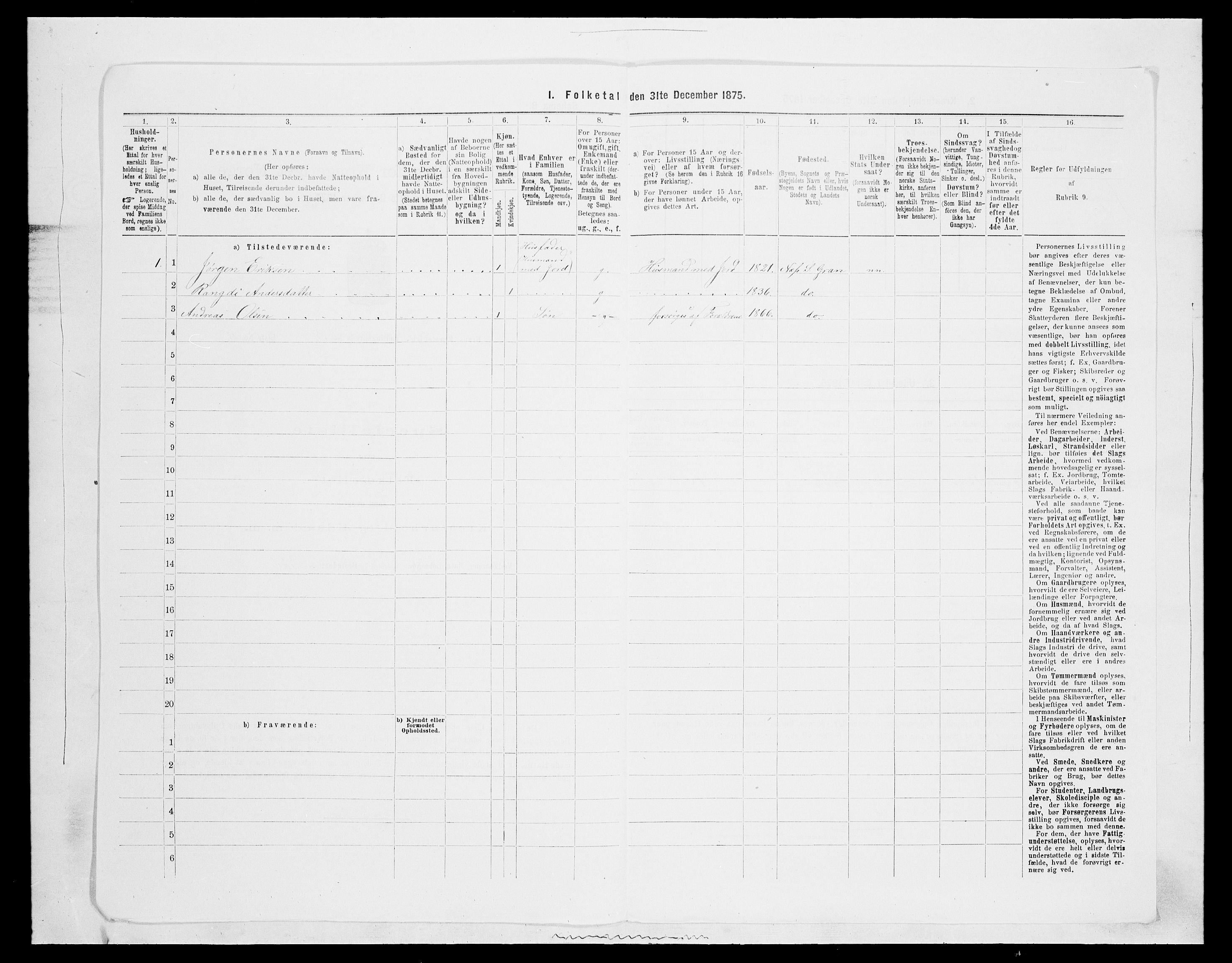SAH, 1875 census for 0534P Gran, 1875, p. 381