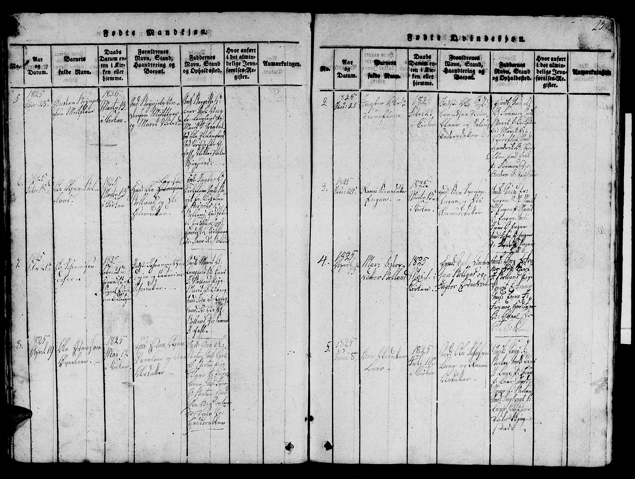 Ministerialprotokoller, klokkerbøker og fødselsregistre - Sør-Trøndelag, SAT/A-1456/693/L1121: Parish register (copy) no. 693C02, 1816-1869, p. 23