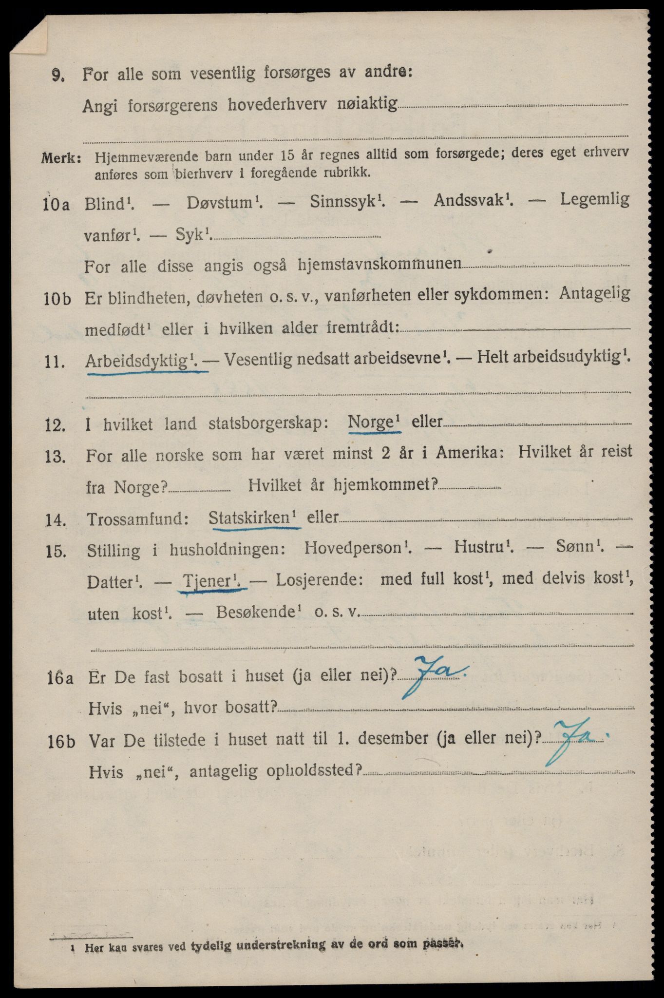 SAST, 1920 census for Høyland, 1920, p. 4607