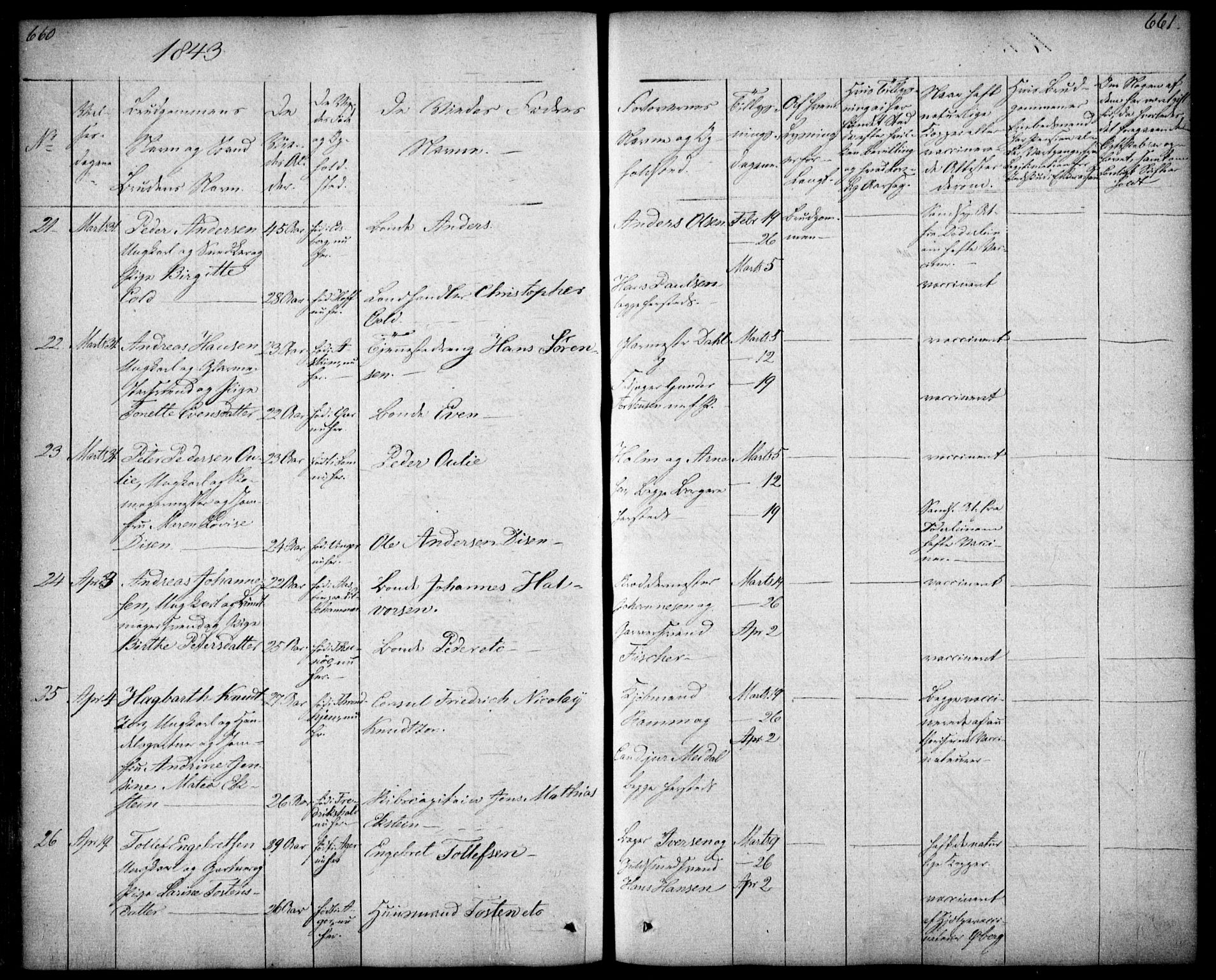 Oslo domkirke Kirkebøker, SAO/A-10752/F/Fa/L0019: Parish register (official) no. 19, 1828-1847, p. 660-661