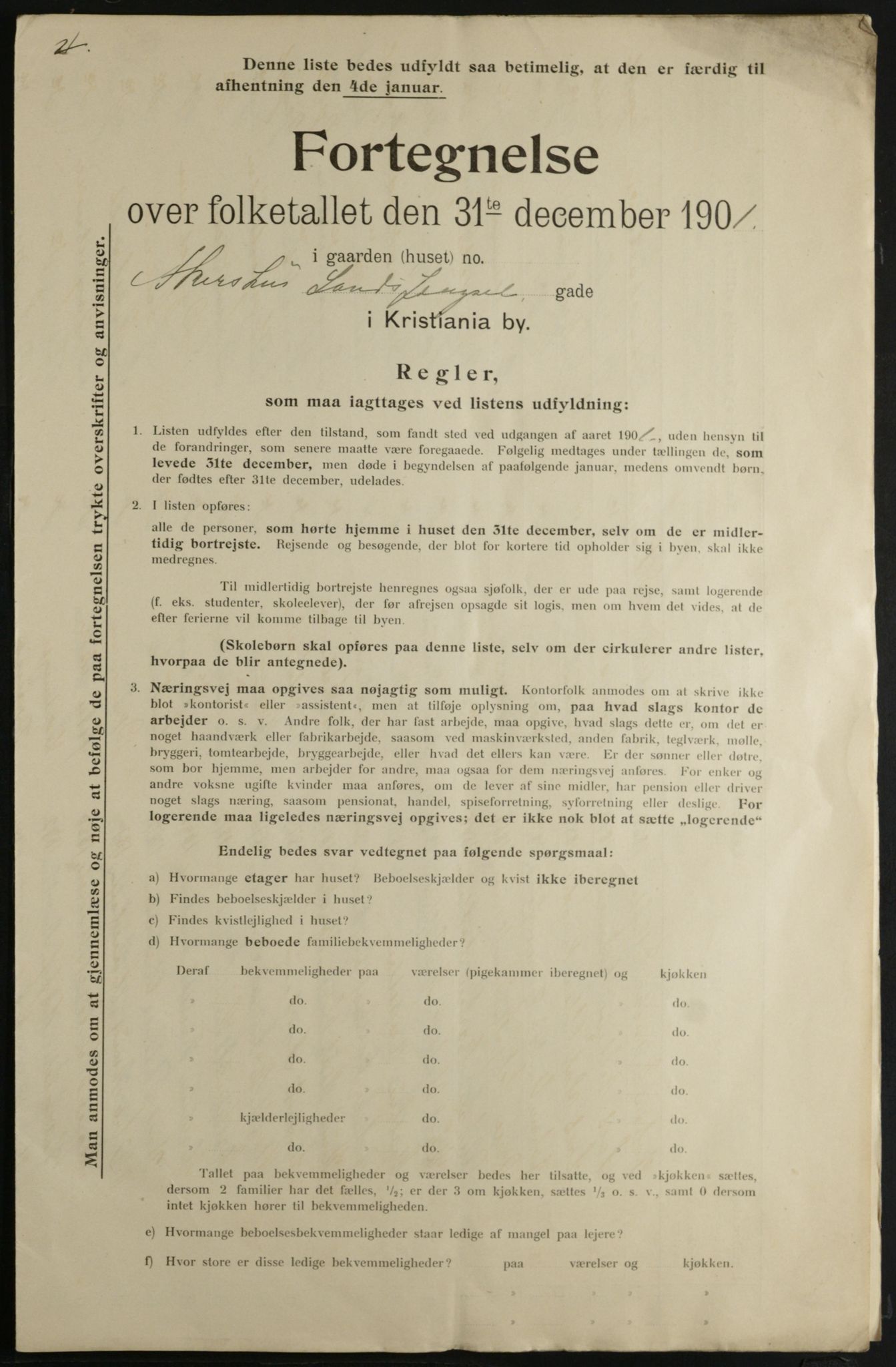 OBA, Municipal Census 1901 for Kristiania, 1901, p. 152