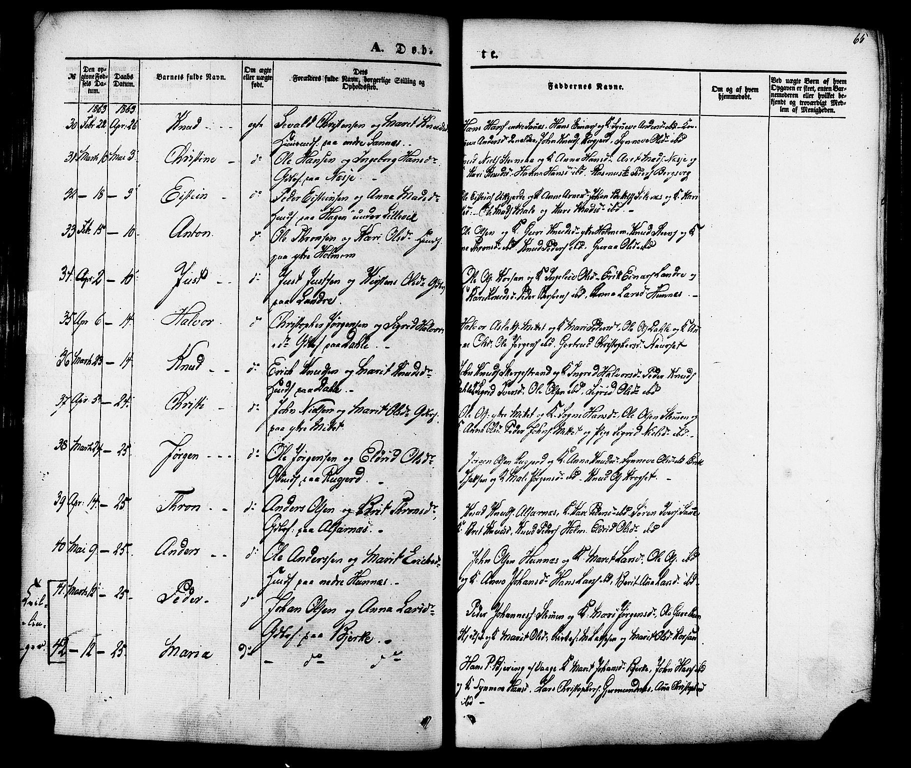 Ministerialprotokoller, klokkerbøker og fødselsregistre - Møre og Romsdal, AV/SAT-A-1454/547/L0603: Parish register (official) no. 547A05, 1846-1877, p. 65