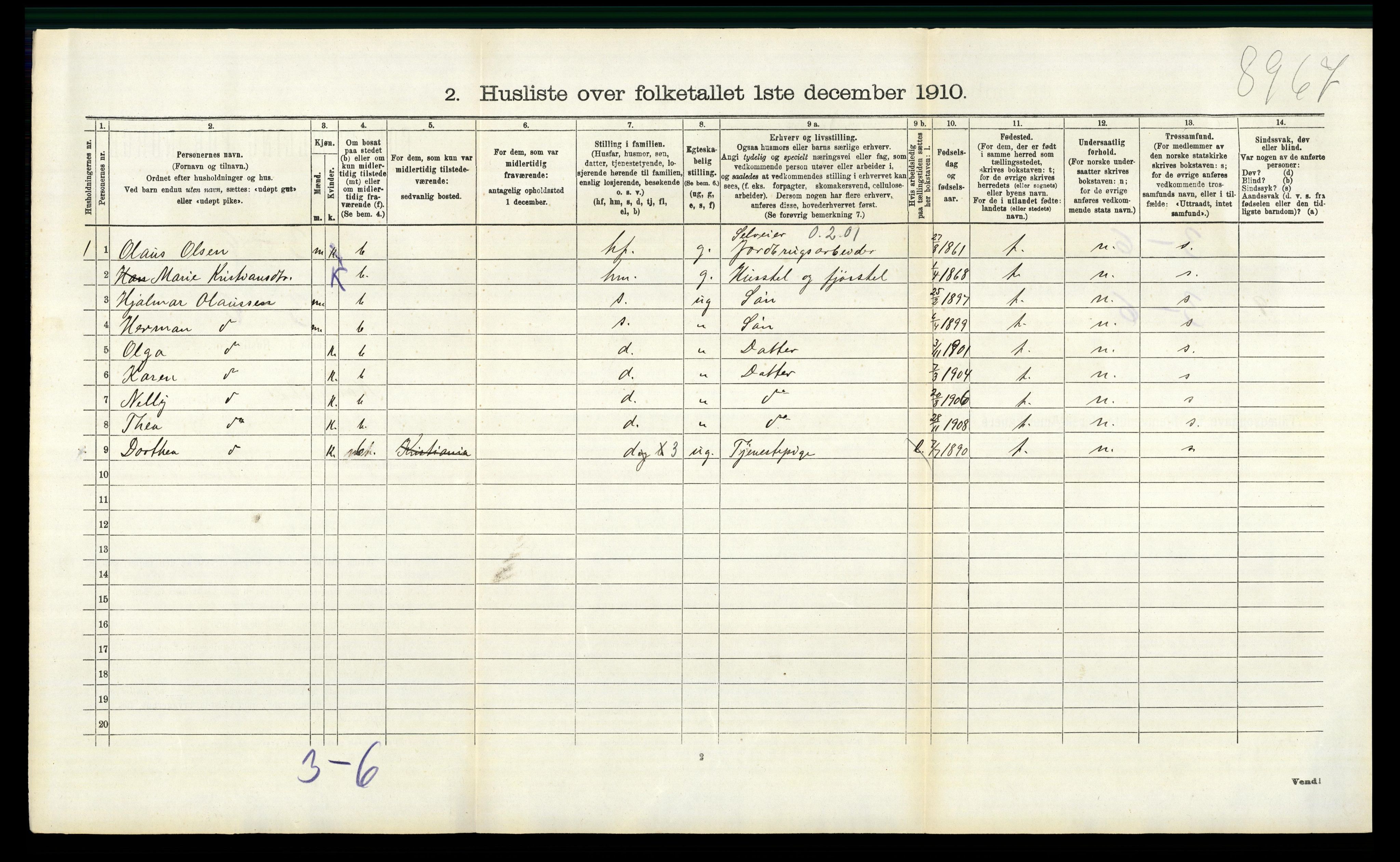 RA, 1910 census for Nannestad, 1910, p. 528