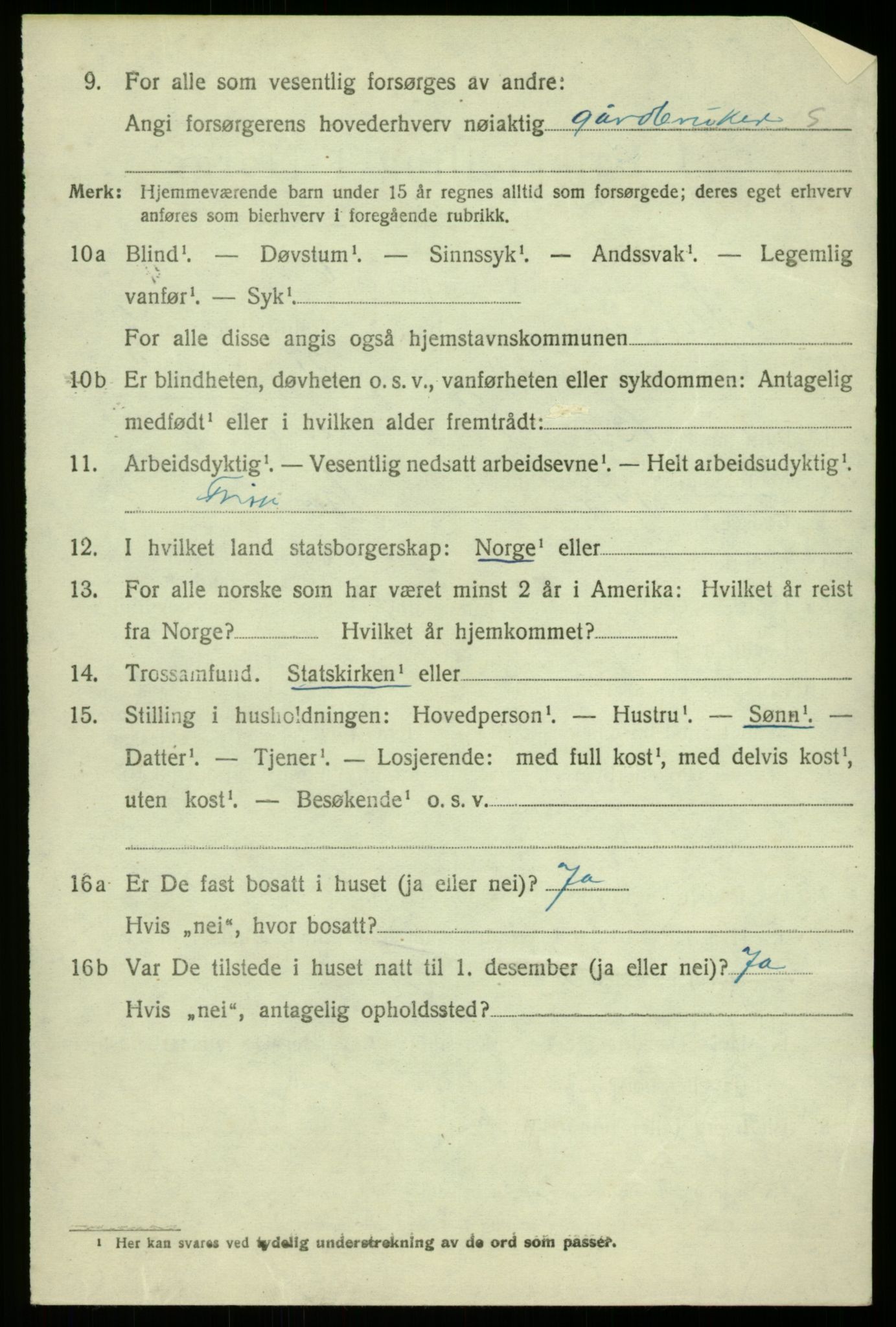 SAB, 1920 census for Alversund, 1920, p. 4305