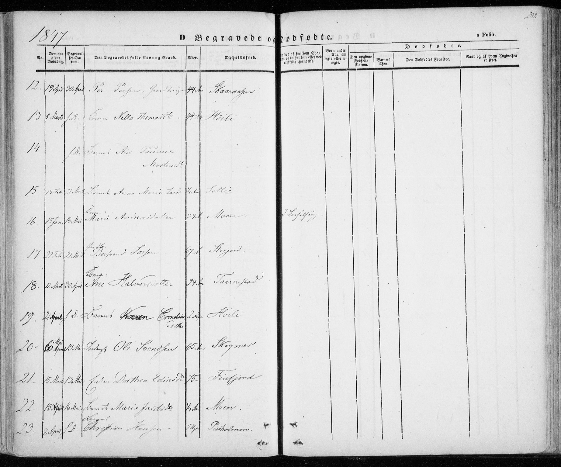 Lenvik sokneprestembete, SATØ/S-1310/H/Ha/Haa/L0006kirke: Parish register (official) no. 6, 1845-1854, p. 282