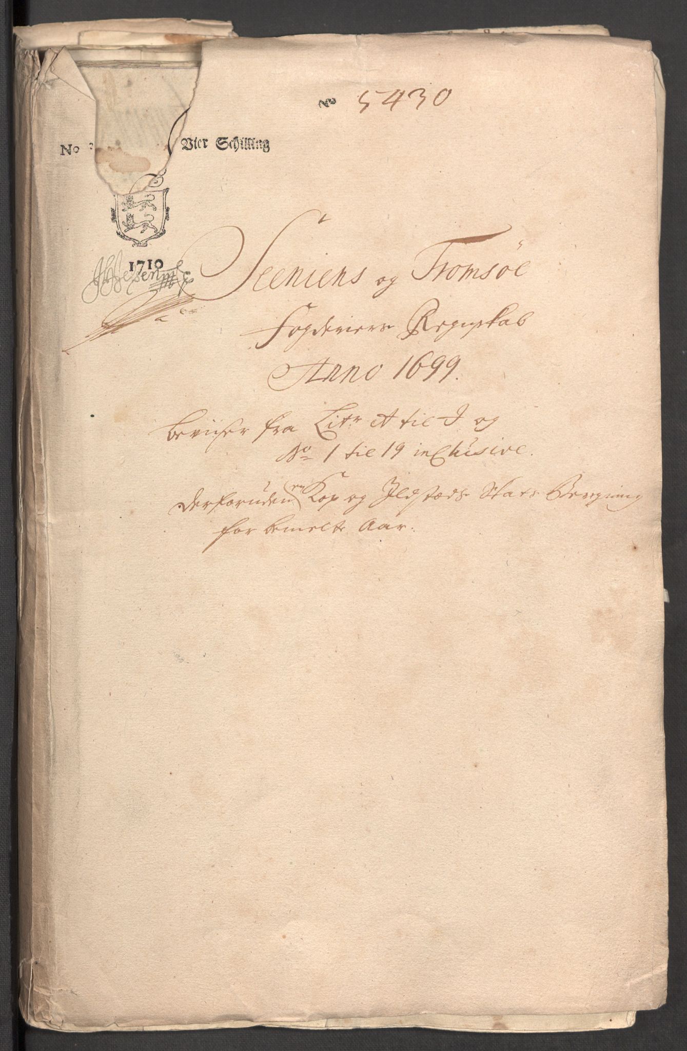 Rentekammeret inntil 1814, Reviderte regnskaper, Fogderegnskap, AV/RA-EA-4092/R68/L4754: Fogderegnskap Senja og Troms, 1697-1699, p. 256