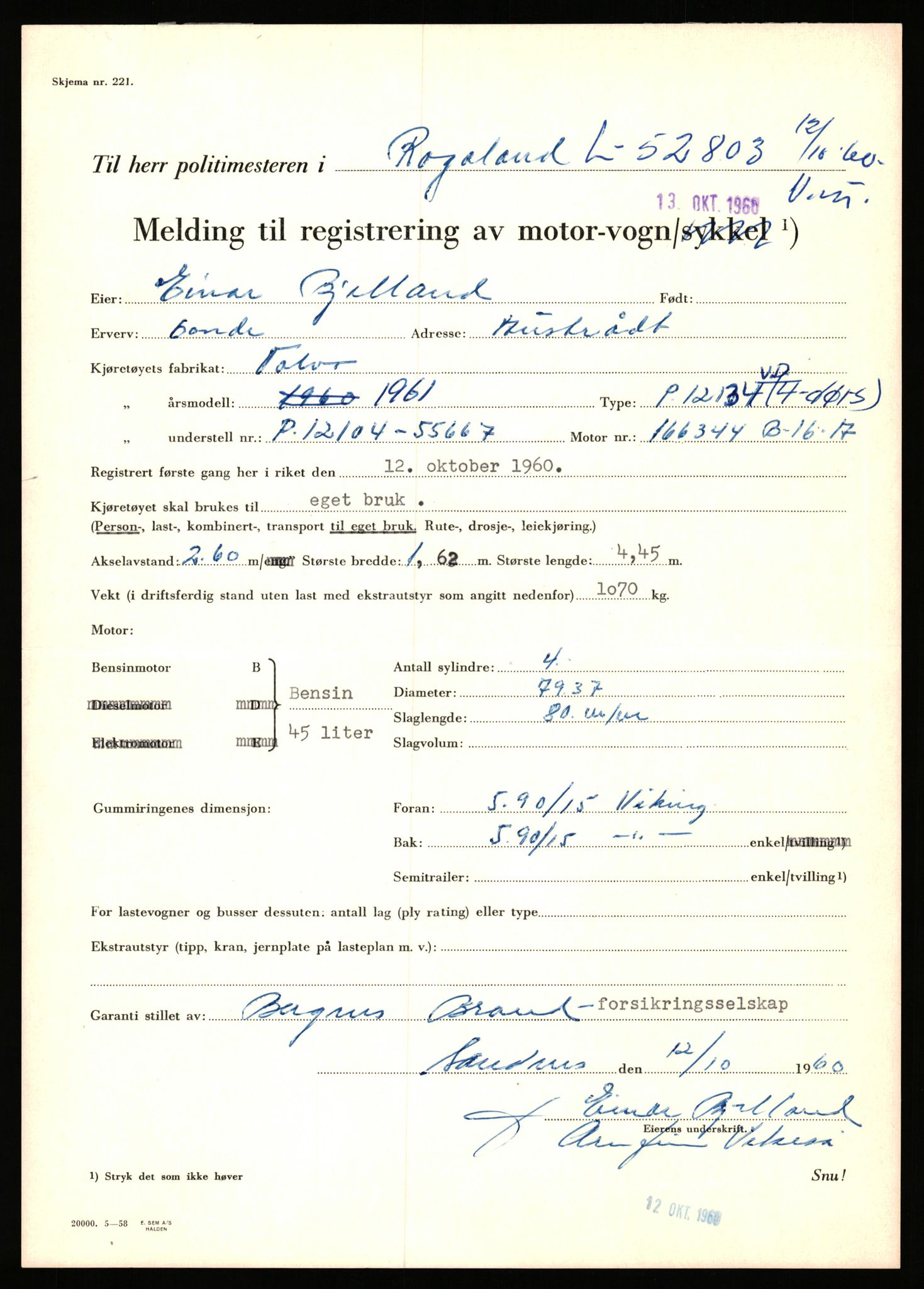 Stavanger trafikkstasjon, AV/SAST-A-101942/0/F/L0052: L-52100 - L-52899, 1930-1971, p. 1997