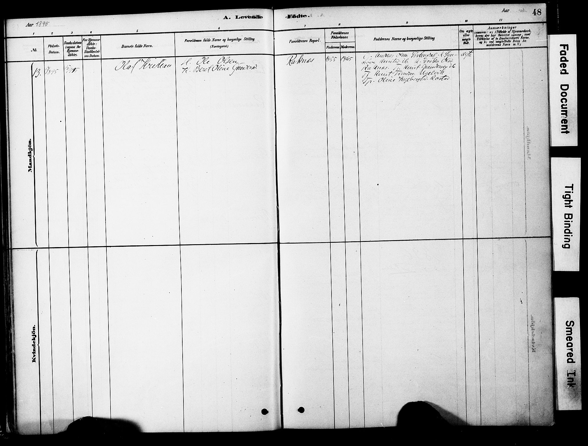 Ministerialprotokoller, klokkerbøker og fødselsregistre - Møre og Romsdal, AV/SAT-A-1454/563/L0736: Parish register (official) no. 563A01, 1878-1903, p. 48