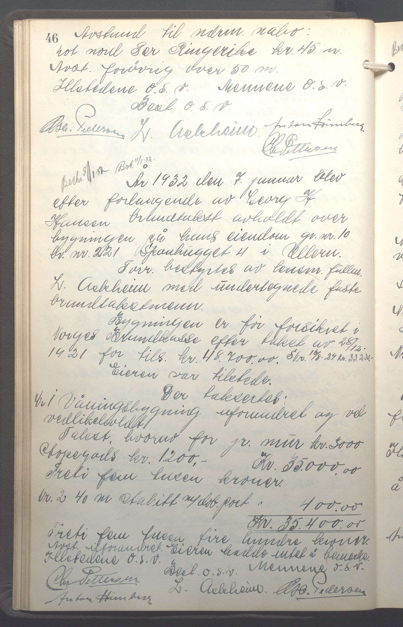 Lensmennene i Aker, OBA/A-10133/F/Fb/L0004: Branntakstprotokoll, 1931-1937, p. 46