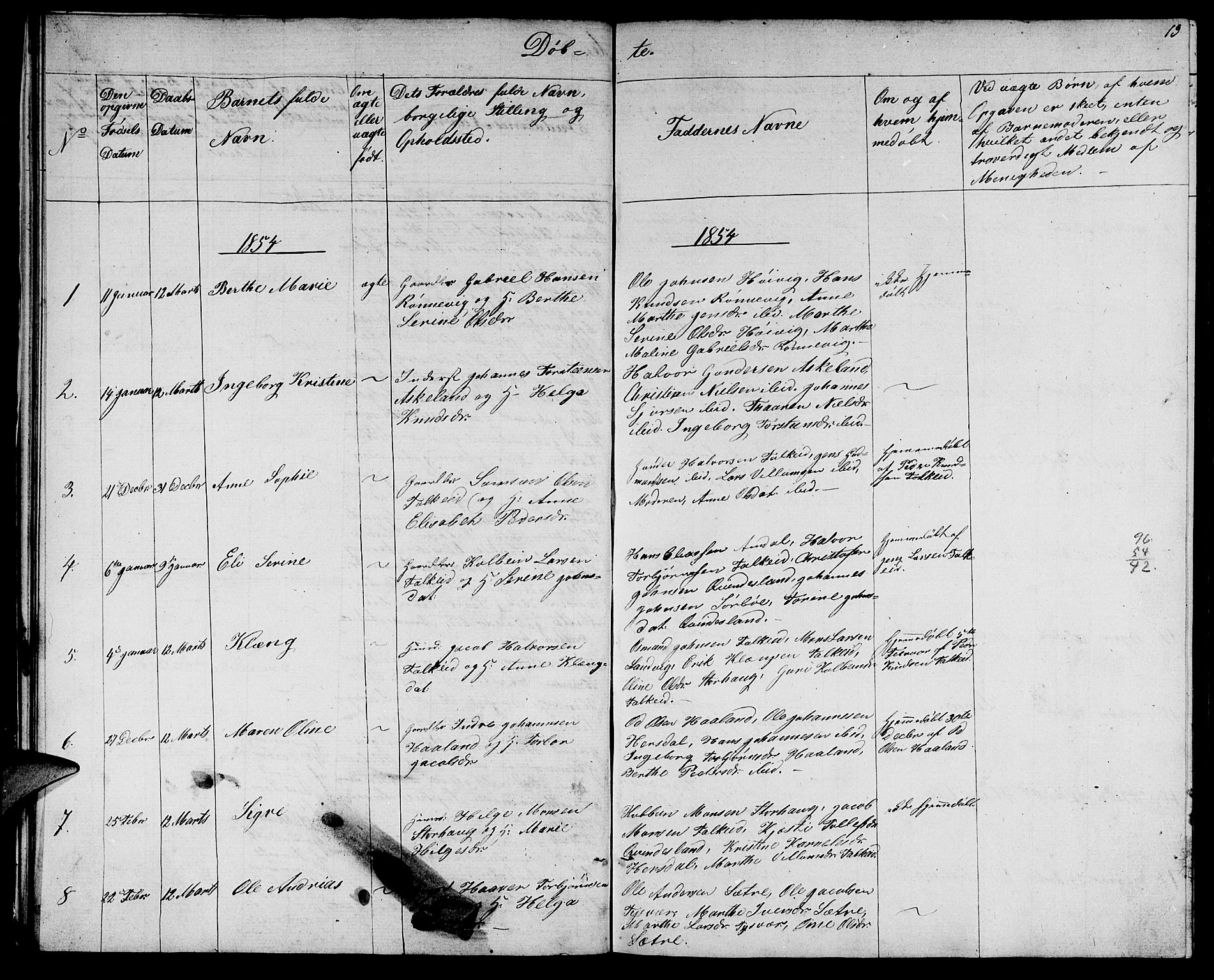 Tysvær sokneprestkontor, SAST/A -101864/H/Ha/Hab/L0002: Parish register (copy) no. B 2, 1852-1868, p. 19