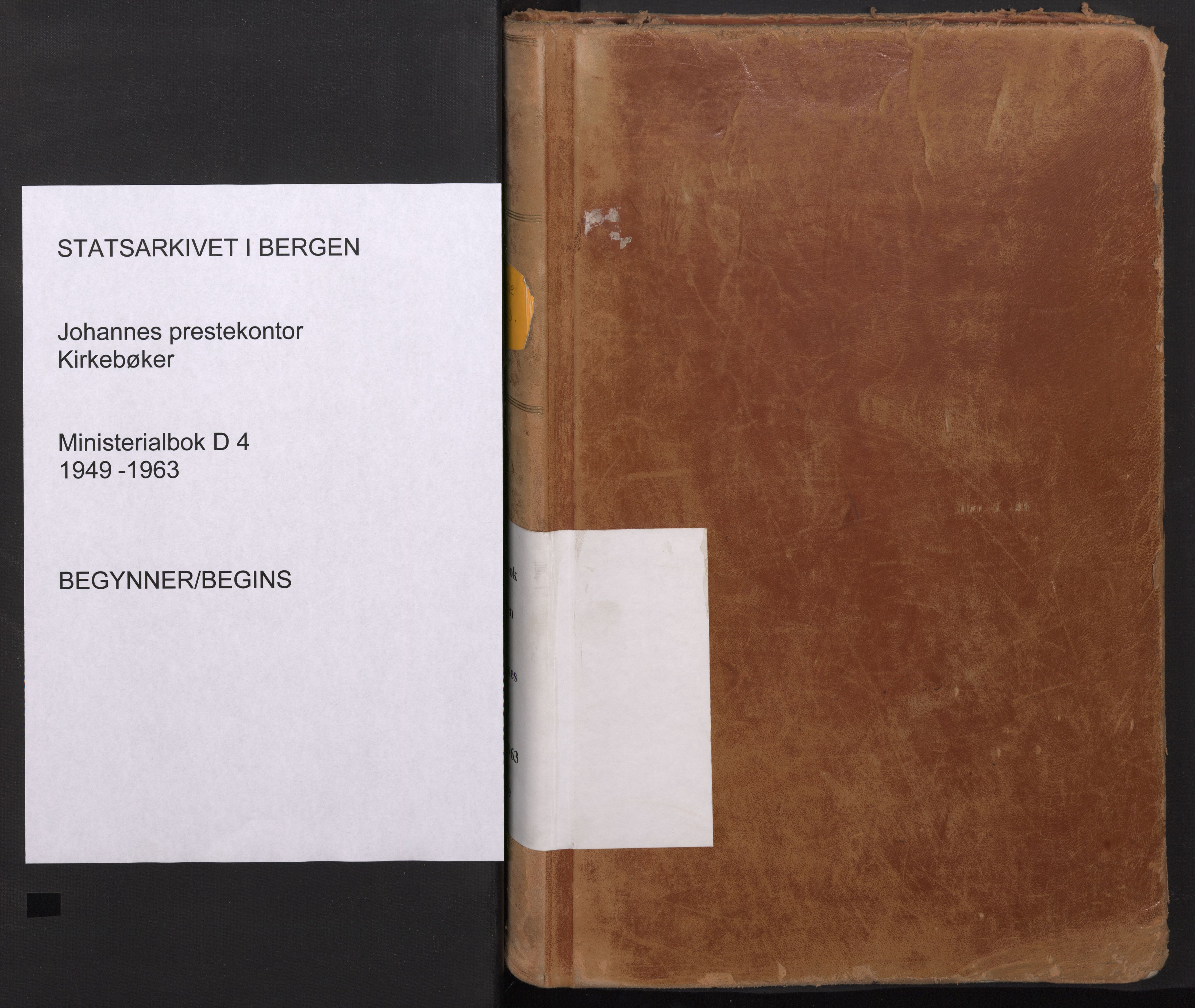 Johanneskirken sokneprestembete, SAB/A-76001/H/Haa/L0015: Parish register (official) no. D 4, 1949-1963