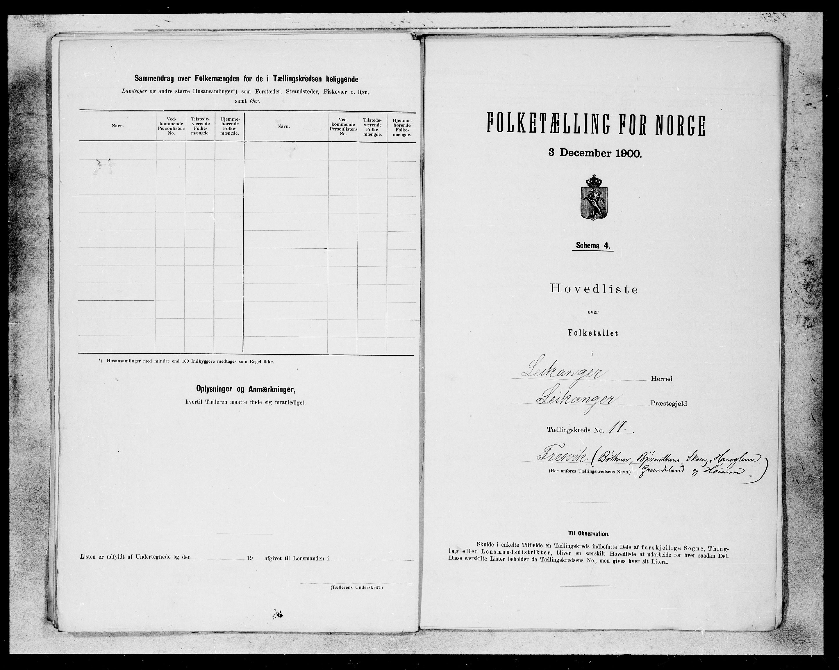 SAB, 1900 census for Leikanger, 1900, p. 21