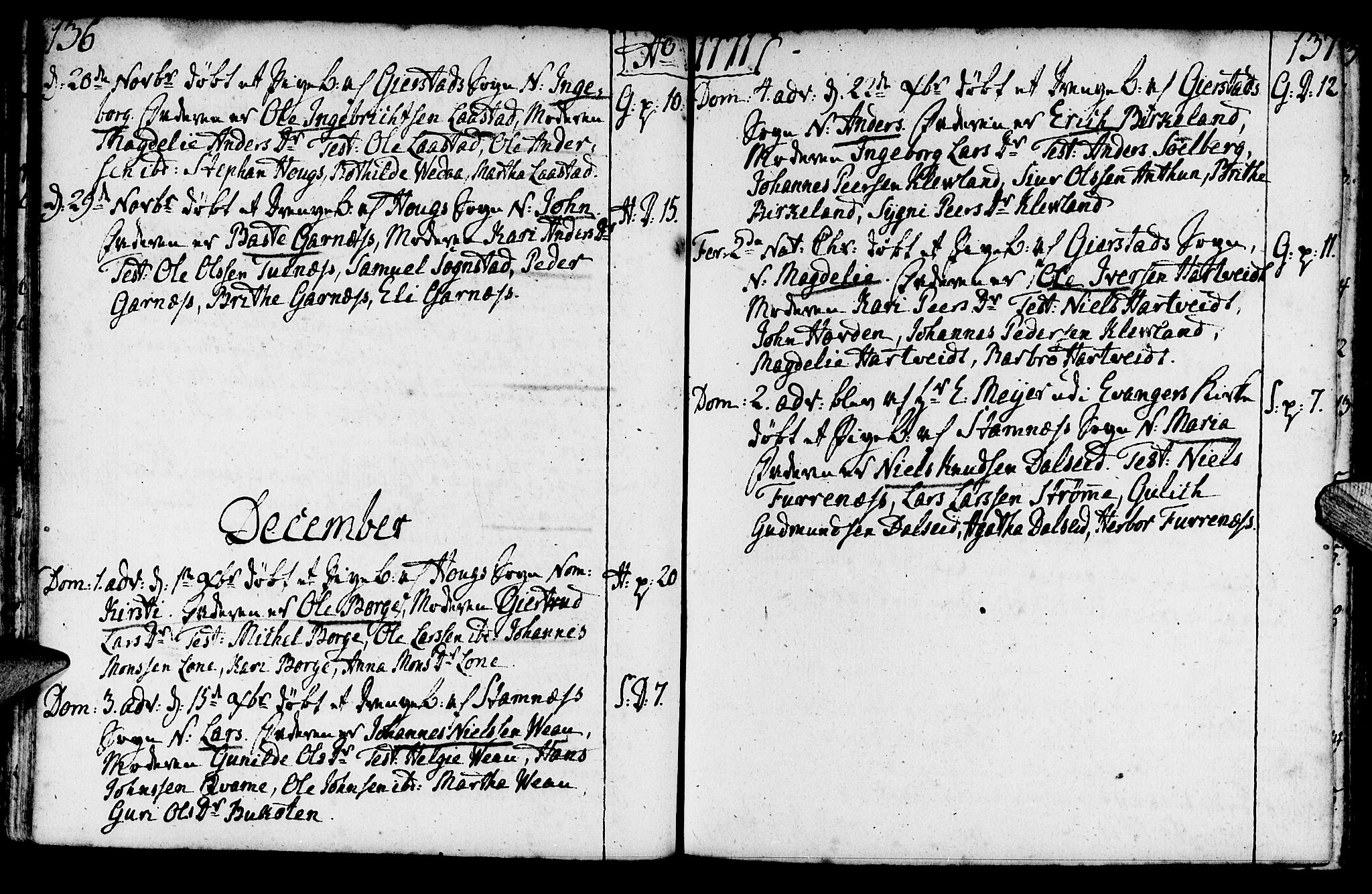 Haus sokneprestembete, AV/SAB-A-75601/H/Haa: Parish register (official) no. A 9, 1767-1781, p. 136-137