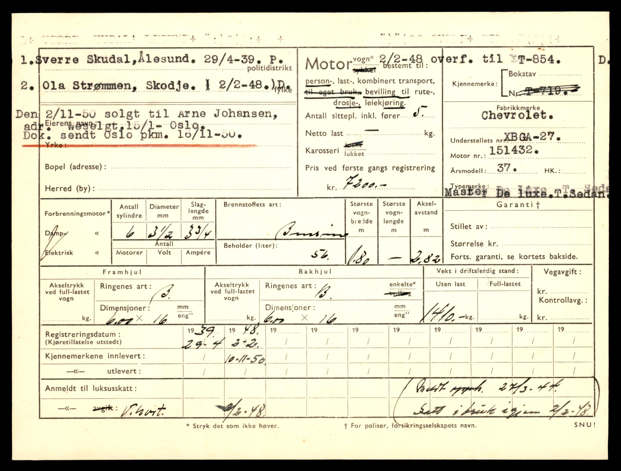 Møre og Romsdal vegkontor - Ålesund trafikkstasjon, AV/SAT-A-4099/F/Fe/L0008: Registreringskort for kjøretøy T 747 - T 894, 1927-1998, p. 2434