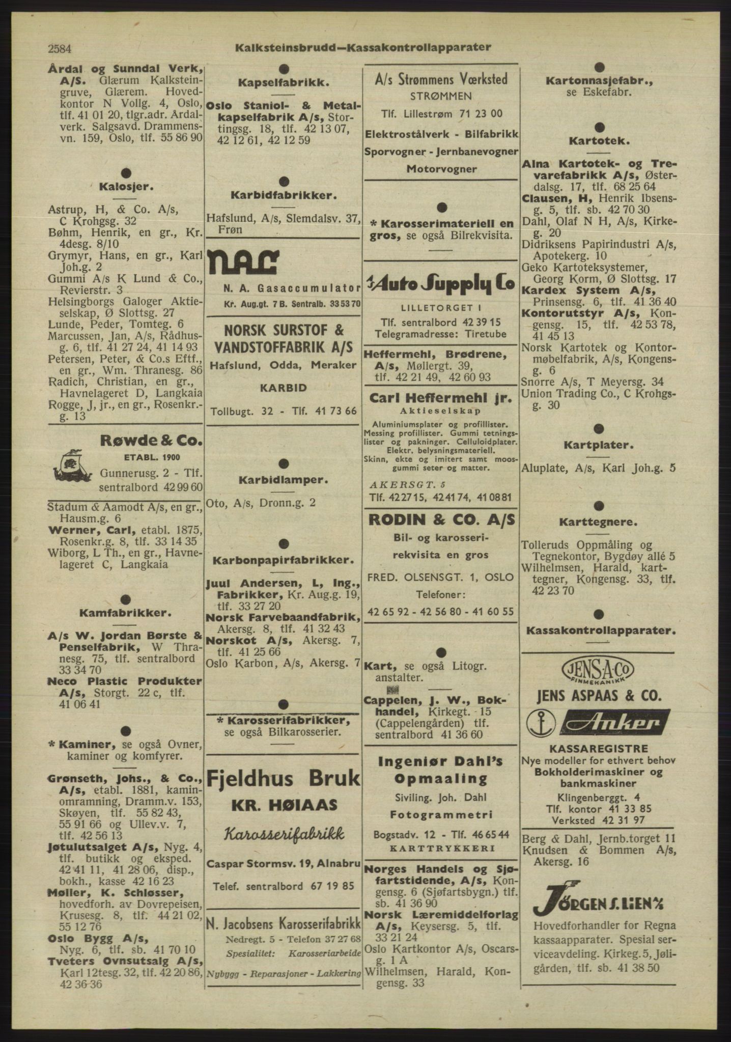 Kristiania/Oslo adressebok, PUBL/-, 1955, p. 2584