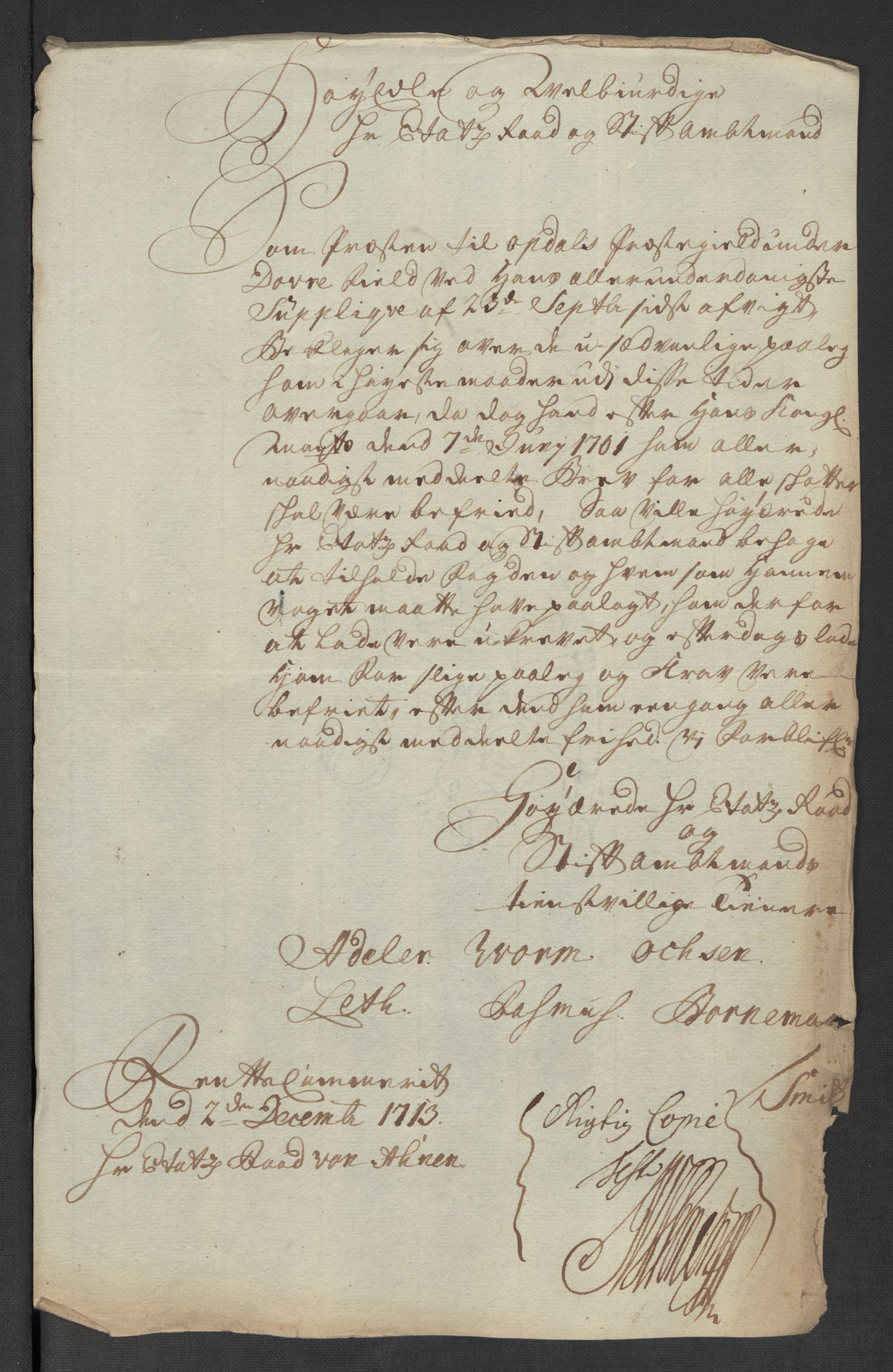 Rentekammeret inntil 1814, Reviderte regnskaper, Fogderegnskap, AV/RA-EA-4092/R60/L3964: Fogderegnskap Orkdal og Gauldal, 1713, p. 171